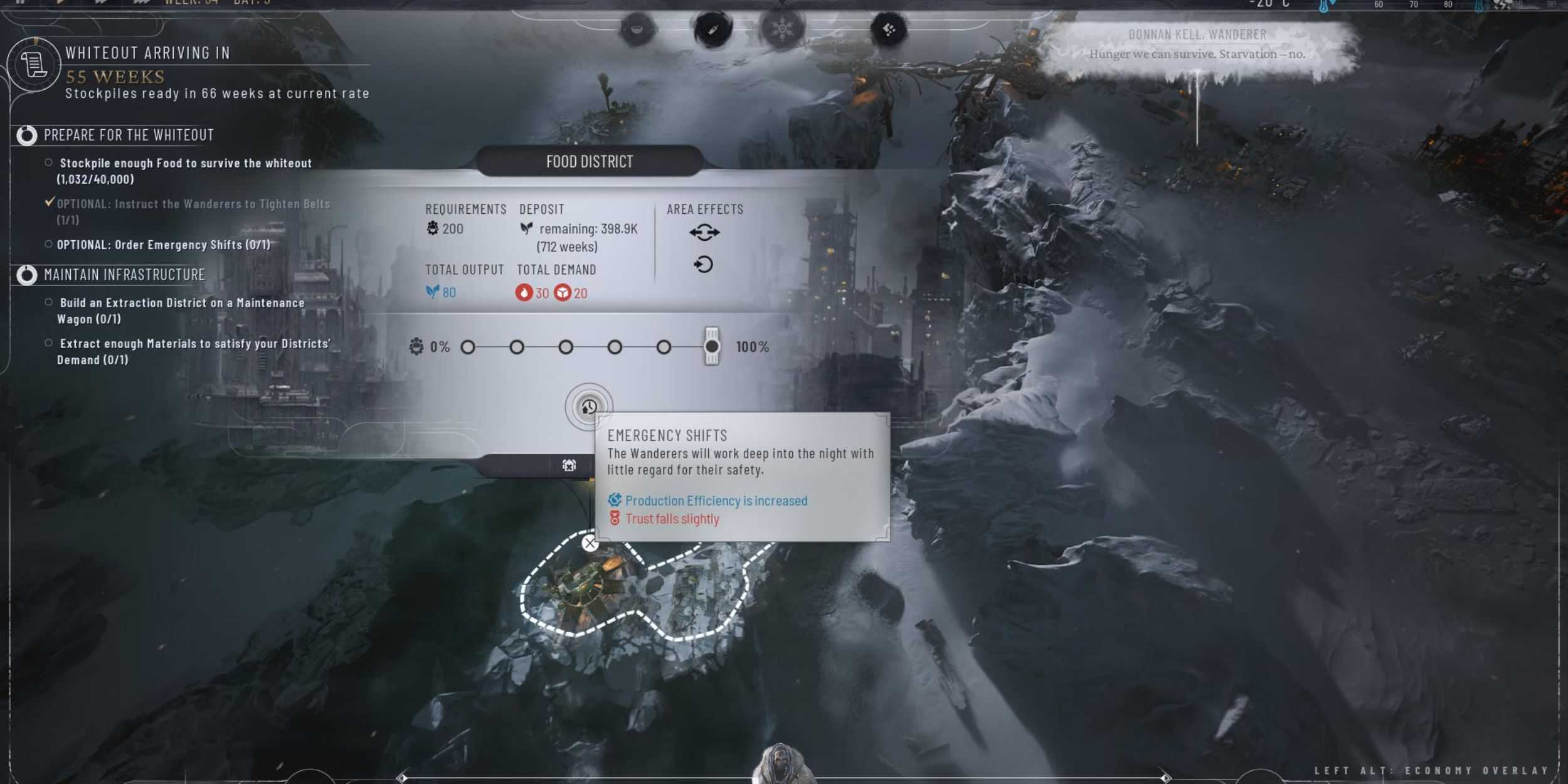 Turnos de emergência Frostpunk 2