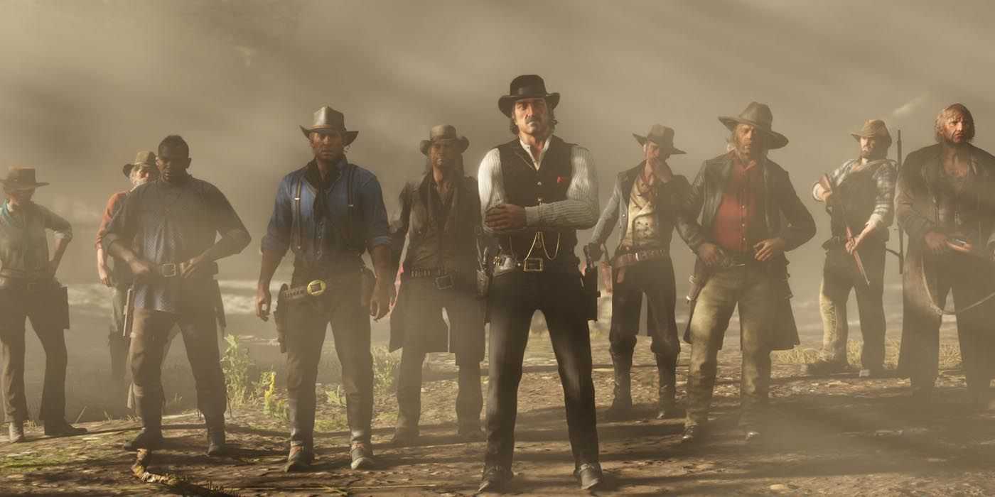 Gangue Van Der Linde de Red Dead Redemption 2 em um confronto final