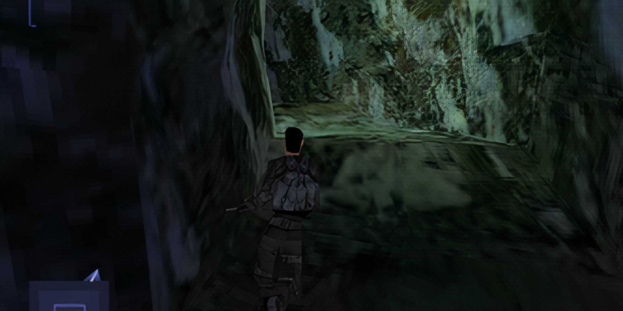 Exploring a cave in Syphon Filter 2