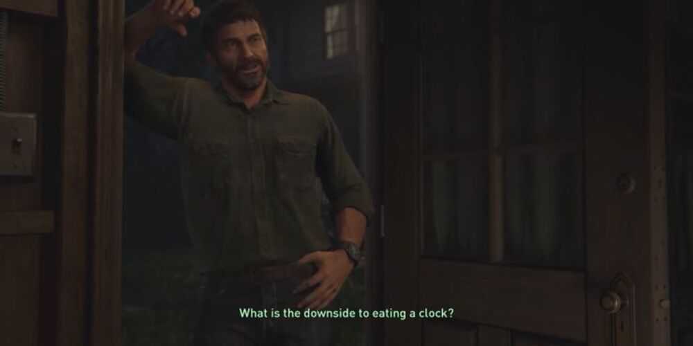 Joel-contando-uma-piada-para-Ellie-em-The-Last-of-Us-2