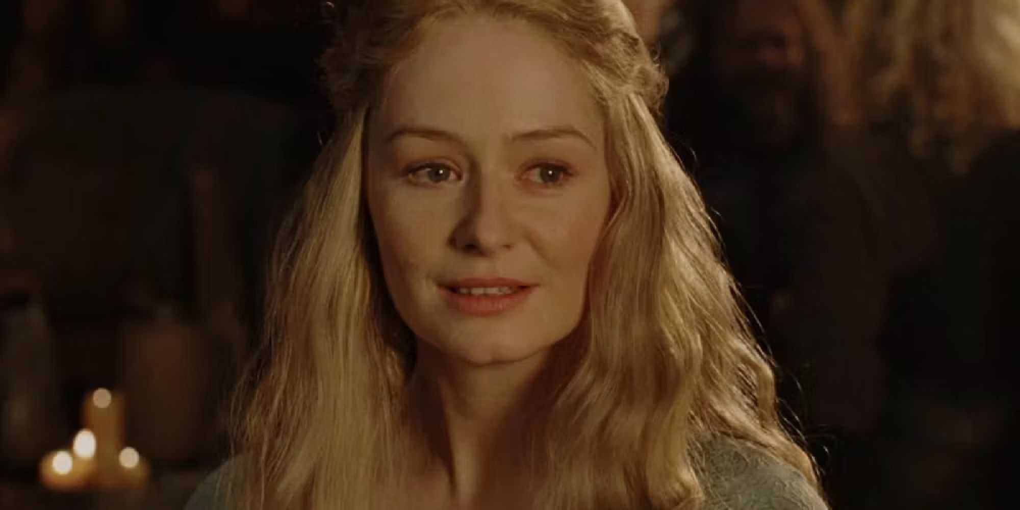 O Senhor dos Anéis Eowyn com uma expressão de suave serenidade