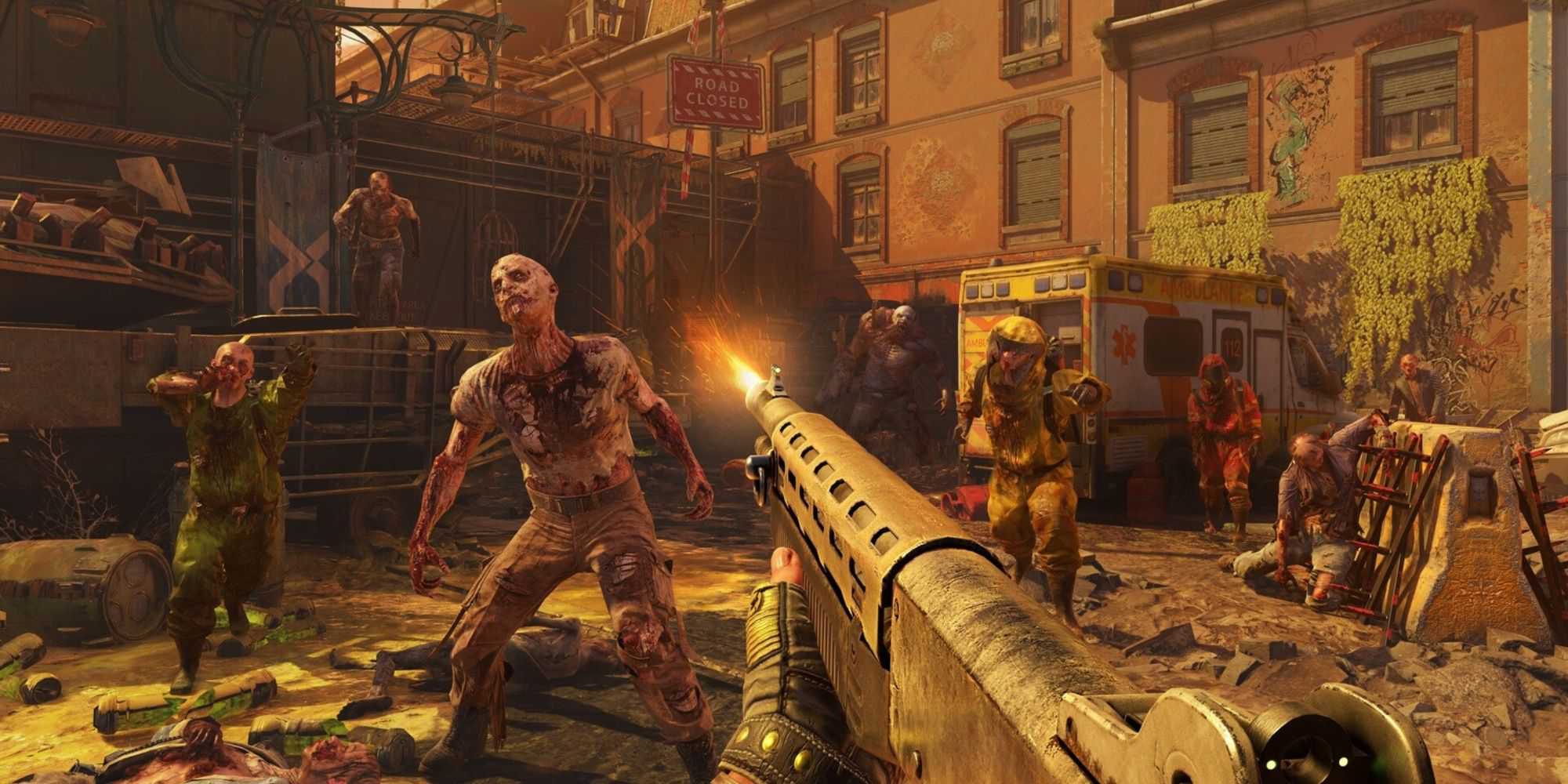 Shooting zombies in Dying Light 2