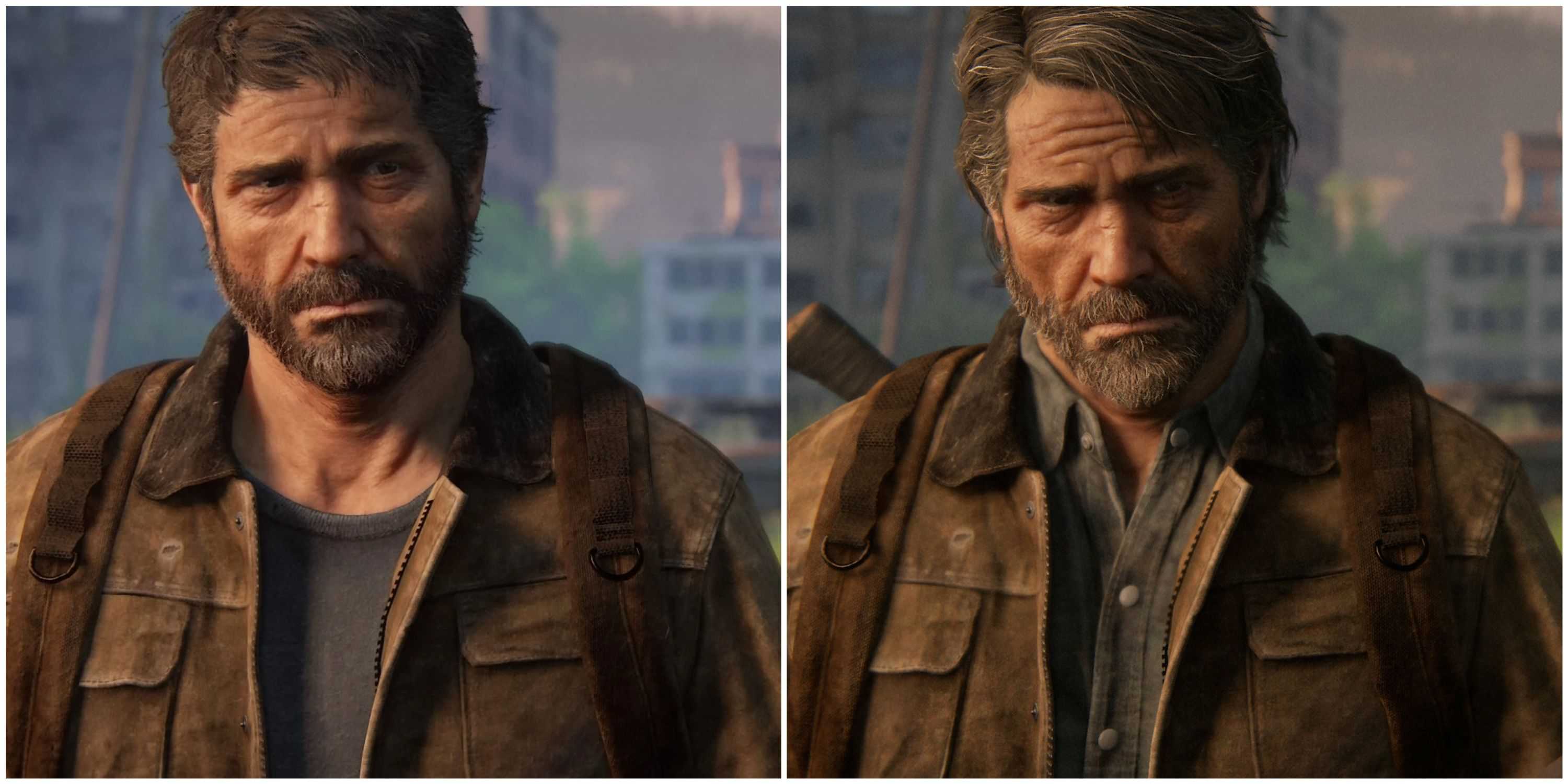 O jovem e o velho Joel em The Last of Us Parte 2