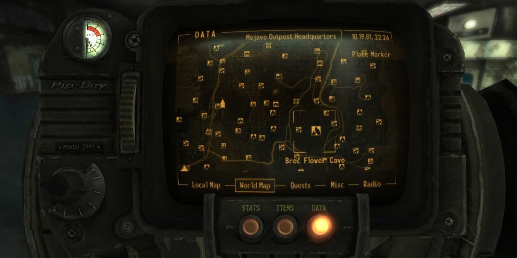 Fallout New Vegas: mapa