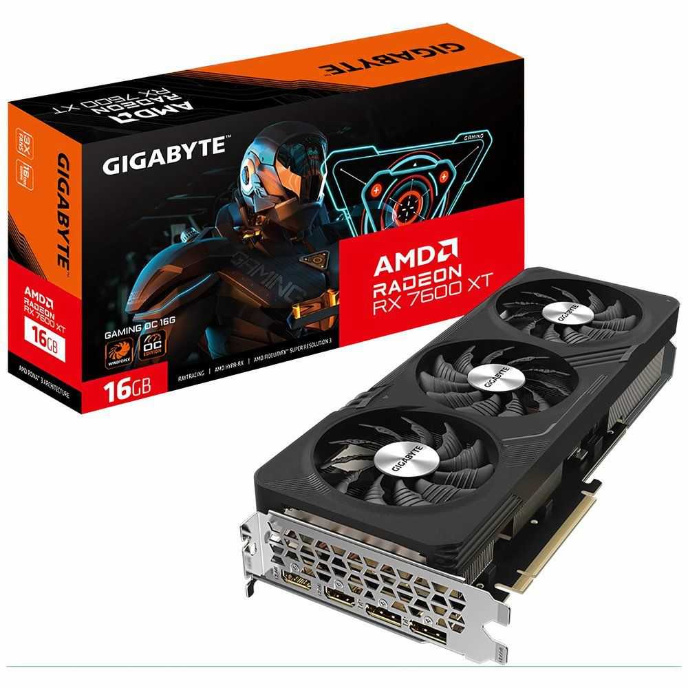 GPU para jogos Radeon RX 7600 XT GAMING OC 16G