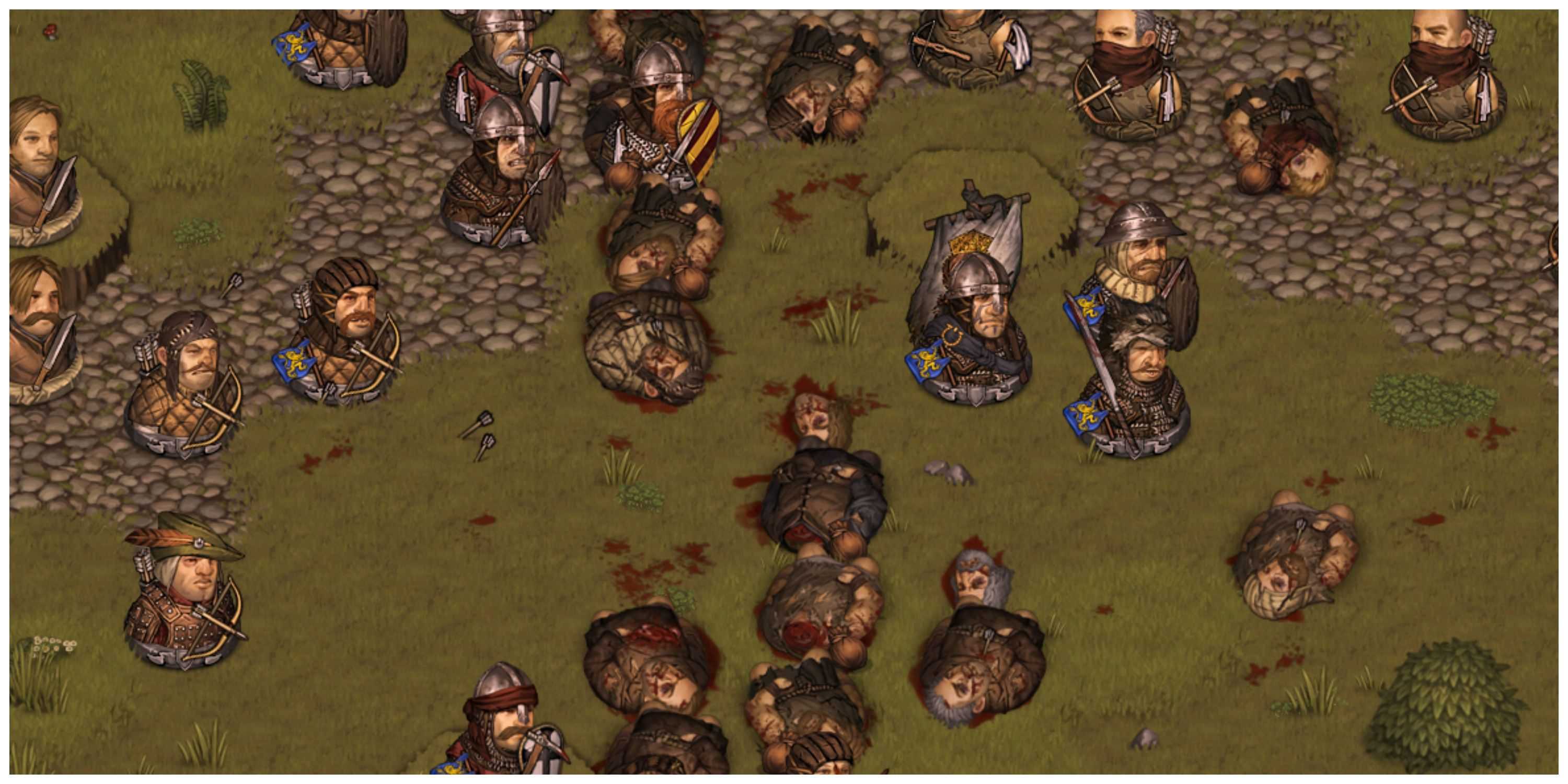 Battle Brothers - Steam Store Page Screenshot (Several Soldiers Fighting)