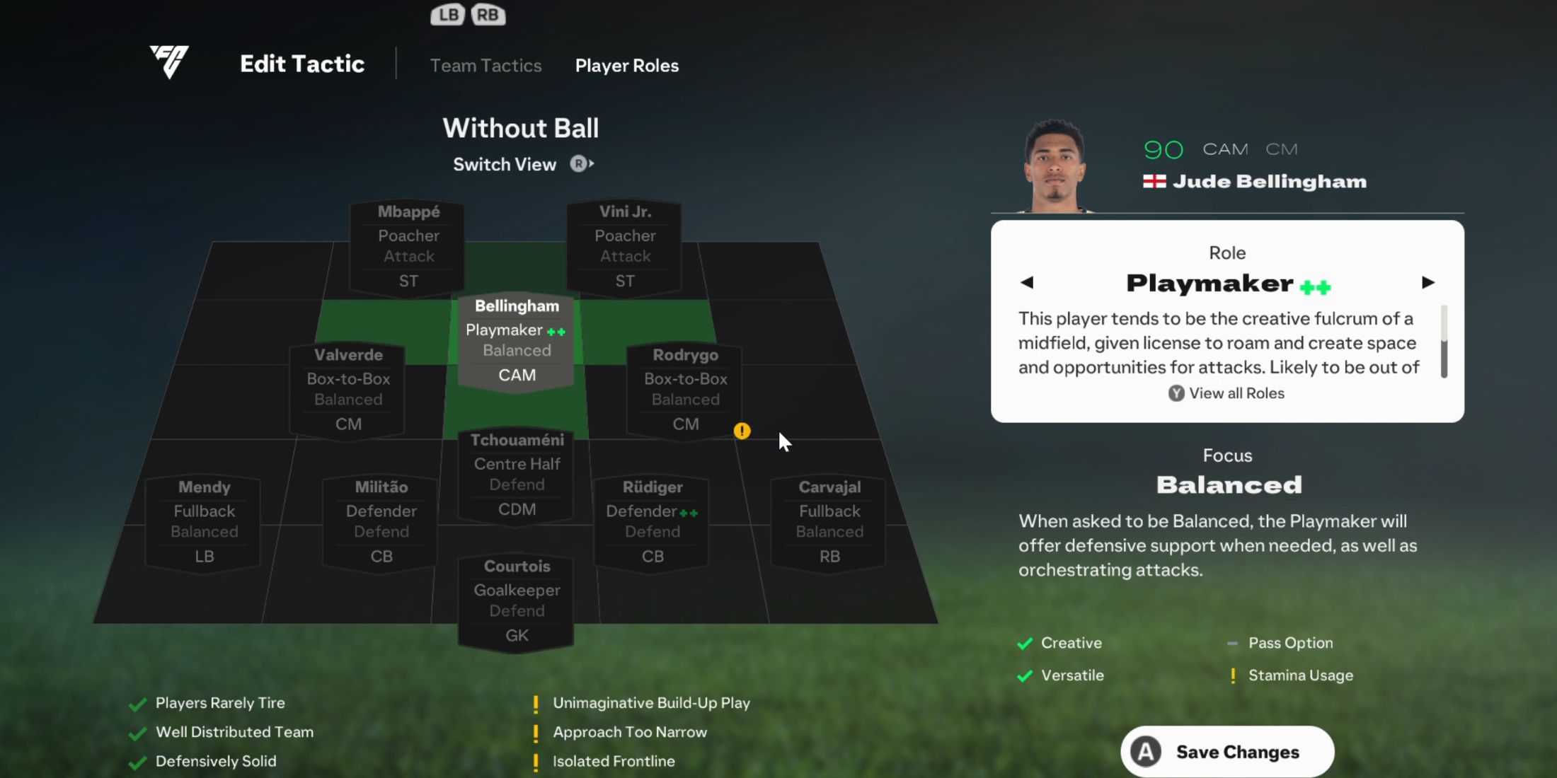 All Player Roles in EA Sports FC 25 - Jude Bellingham CM Details