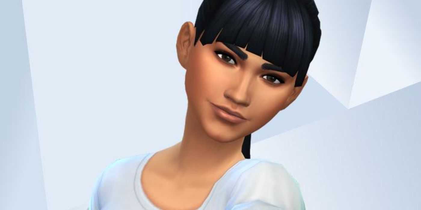 Uma imagem de Zendaya recriada em The Sims 4