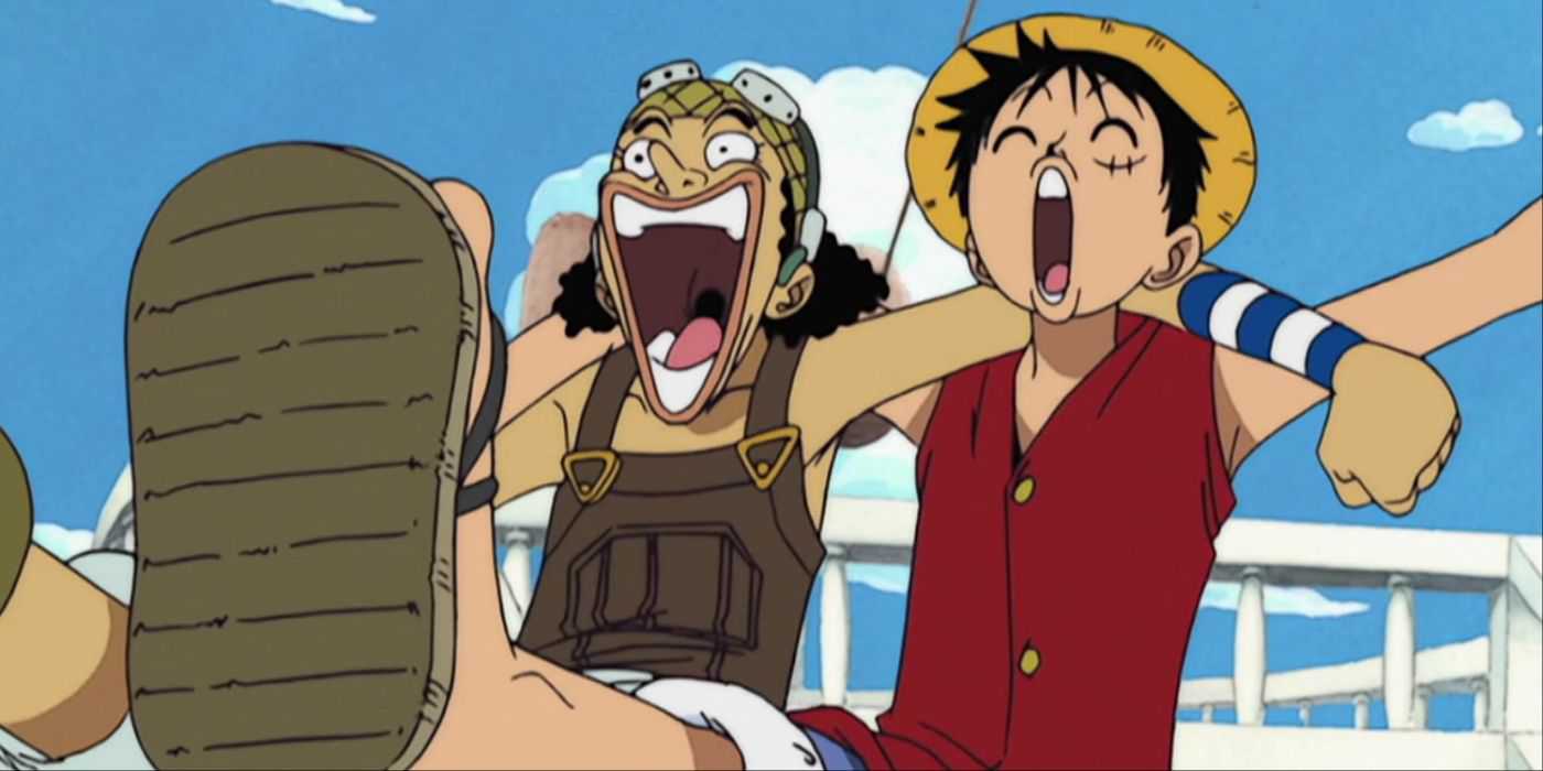 Usopp e Luffy se Divertindo no Going Merry em One Piece