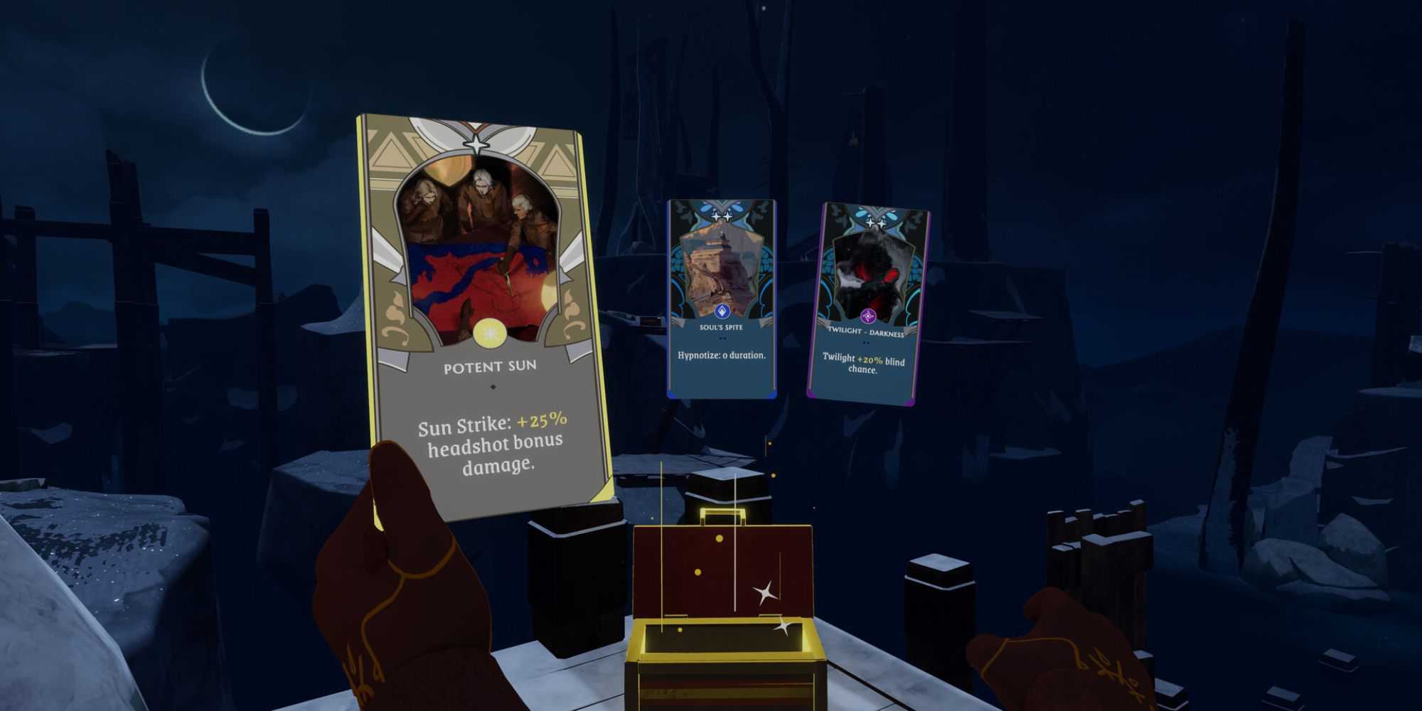 A player selecting a card in The Light Brigade