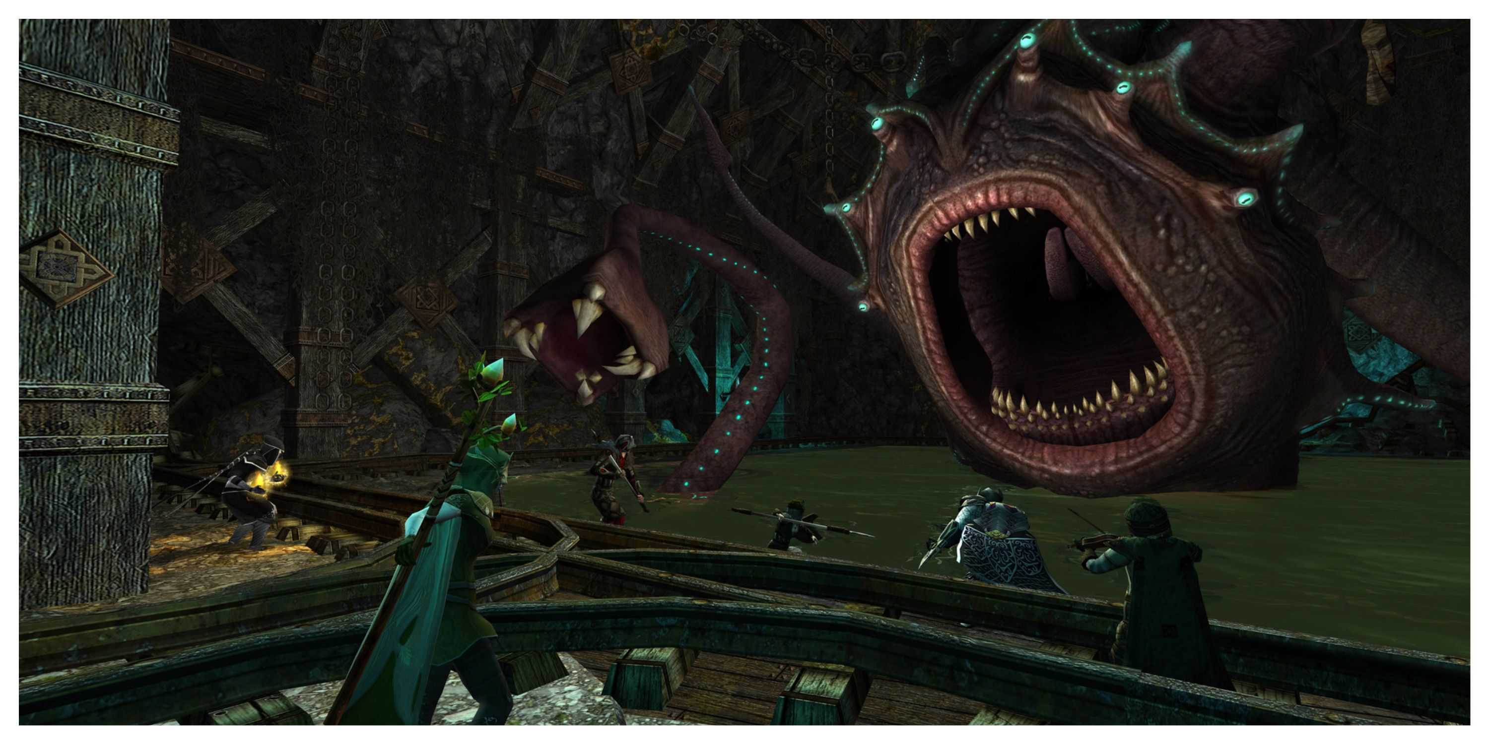 The Lord Of The Rings Online - Steam Screenshot (Fighting A Water Creature)