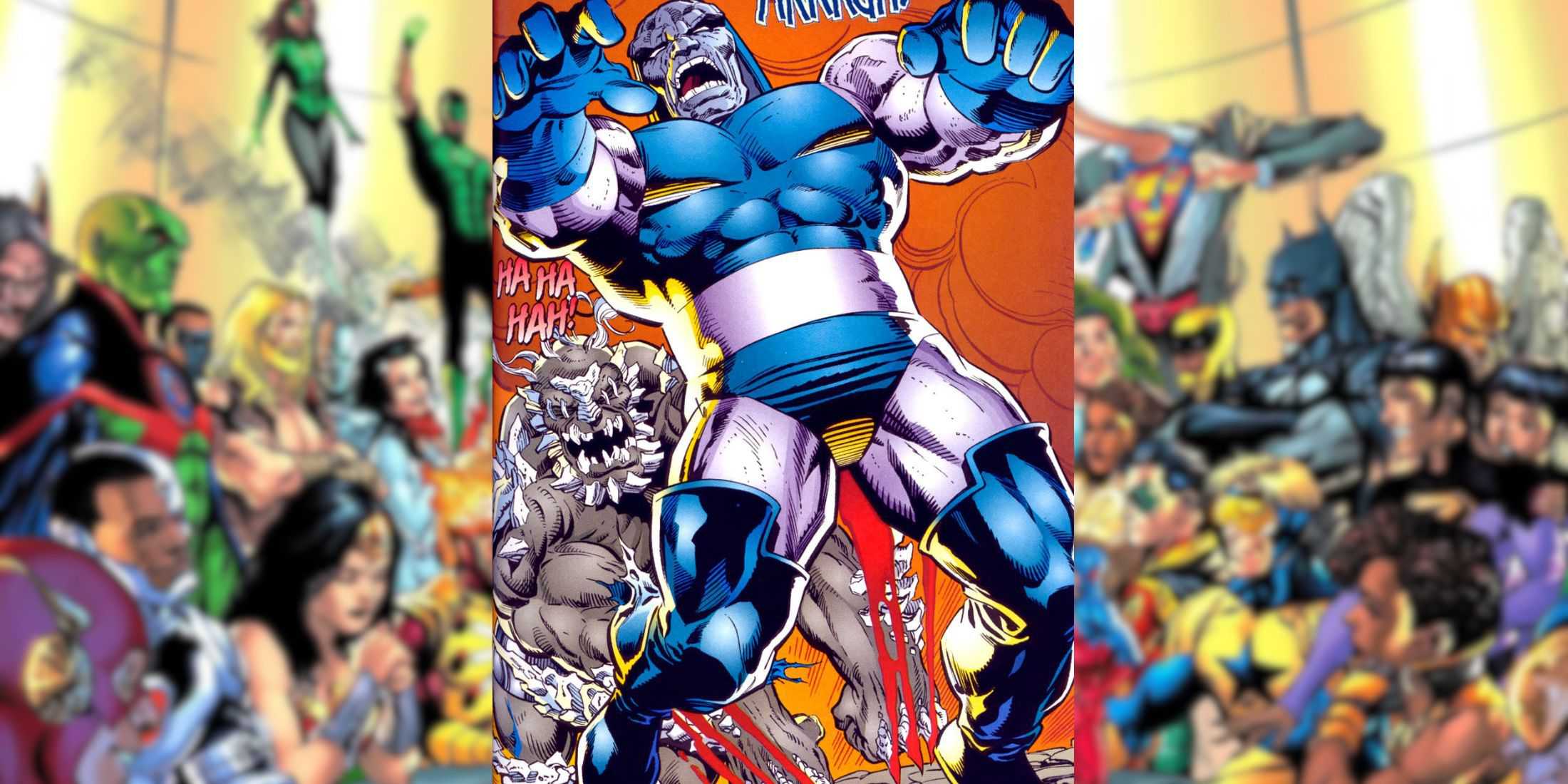 Uma imagem de Post Crisis Darkseid em Legends #1, 1986