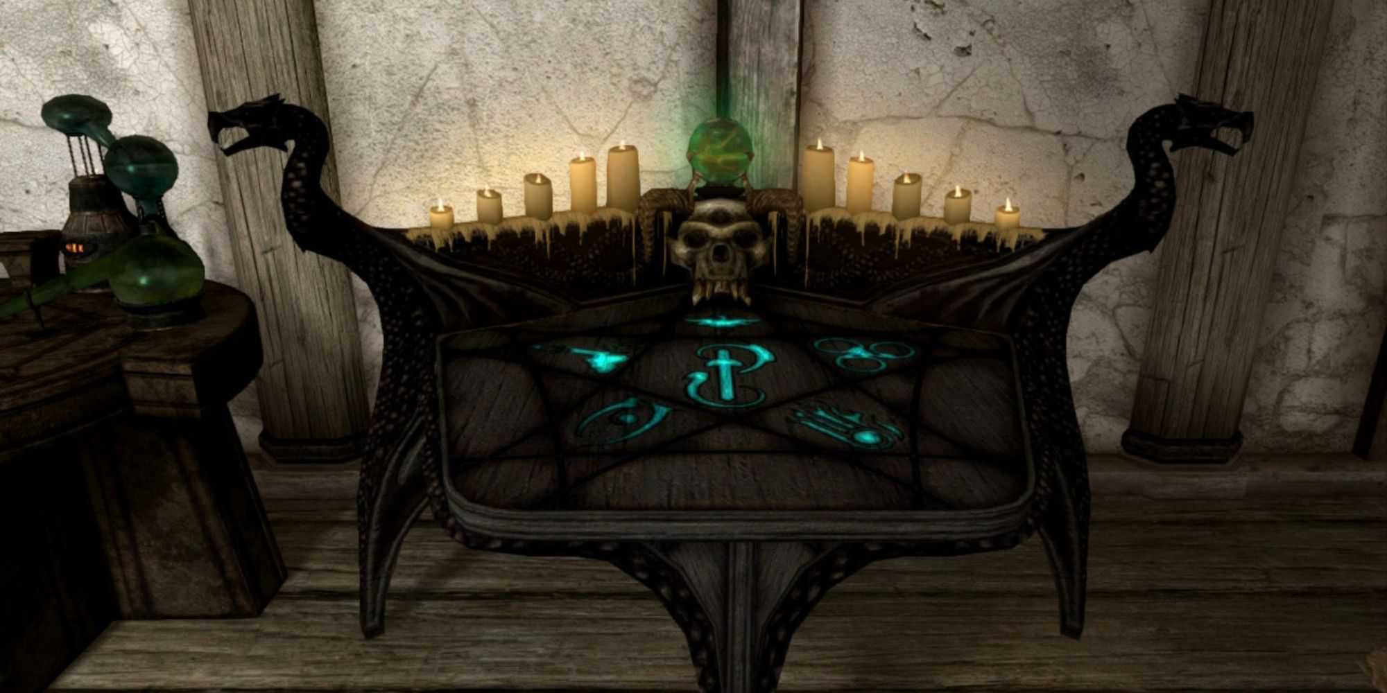 Mesa de encantamento de Skyrim