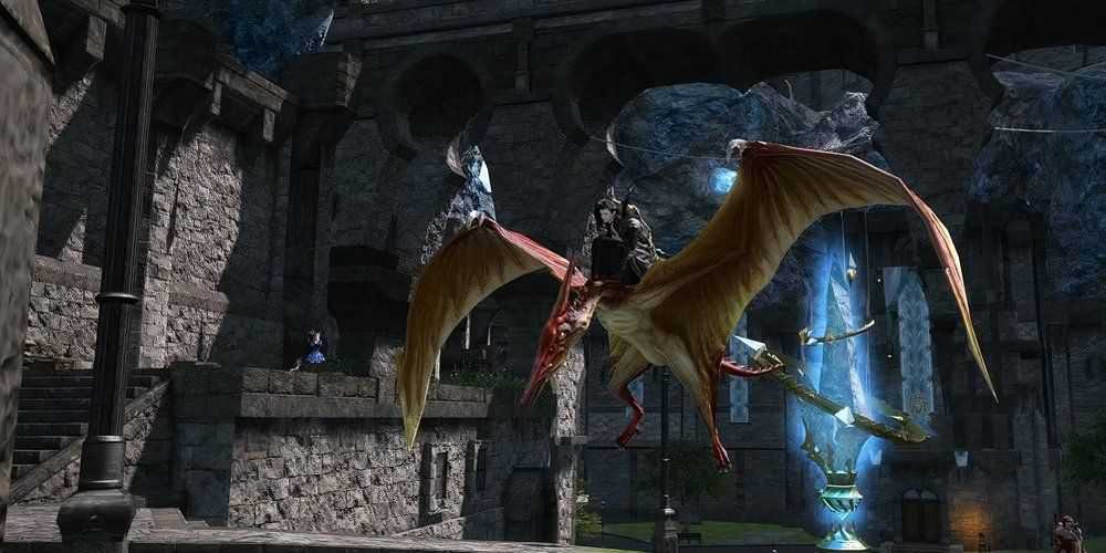 Montagem de Pteranodonte em Final Fantasy 14