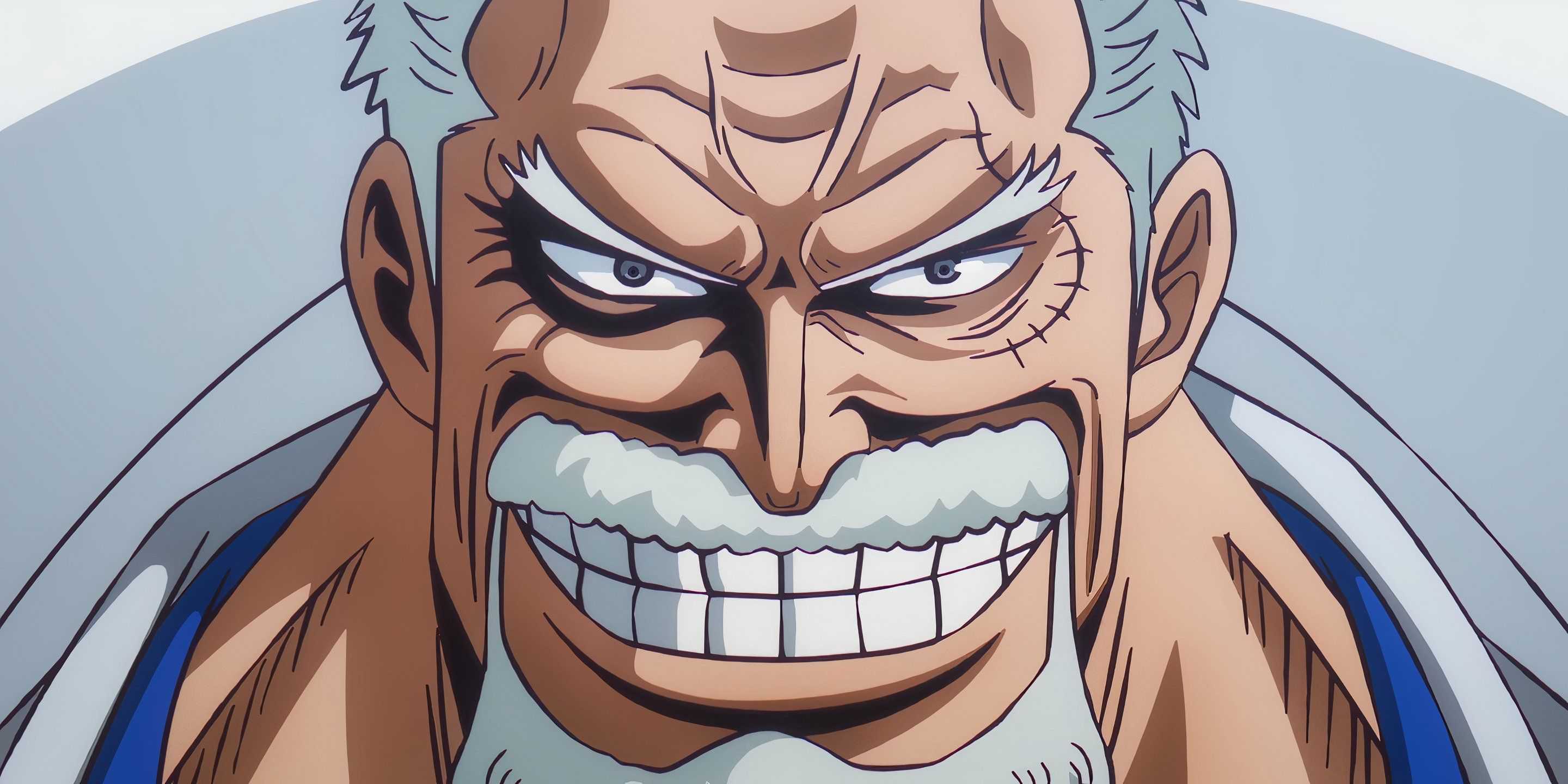 Monkey D. Garp smiling in One Piece