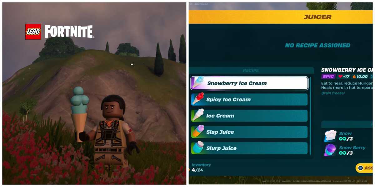 Guia de Receitas de Sorvete em LEGO Fortnite: Todas as Variações