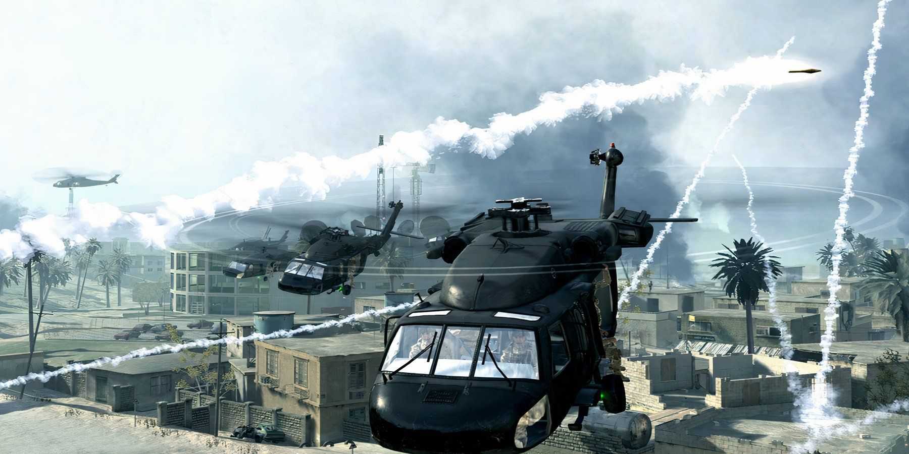 helicopters in flight