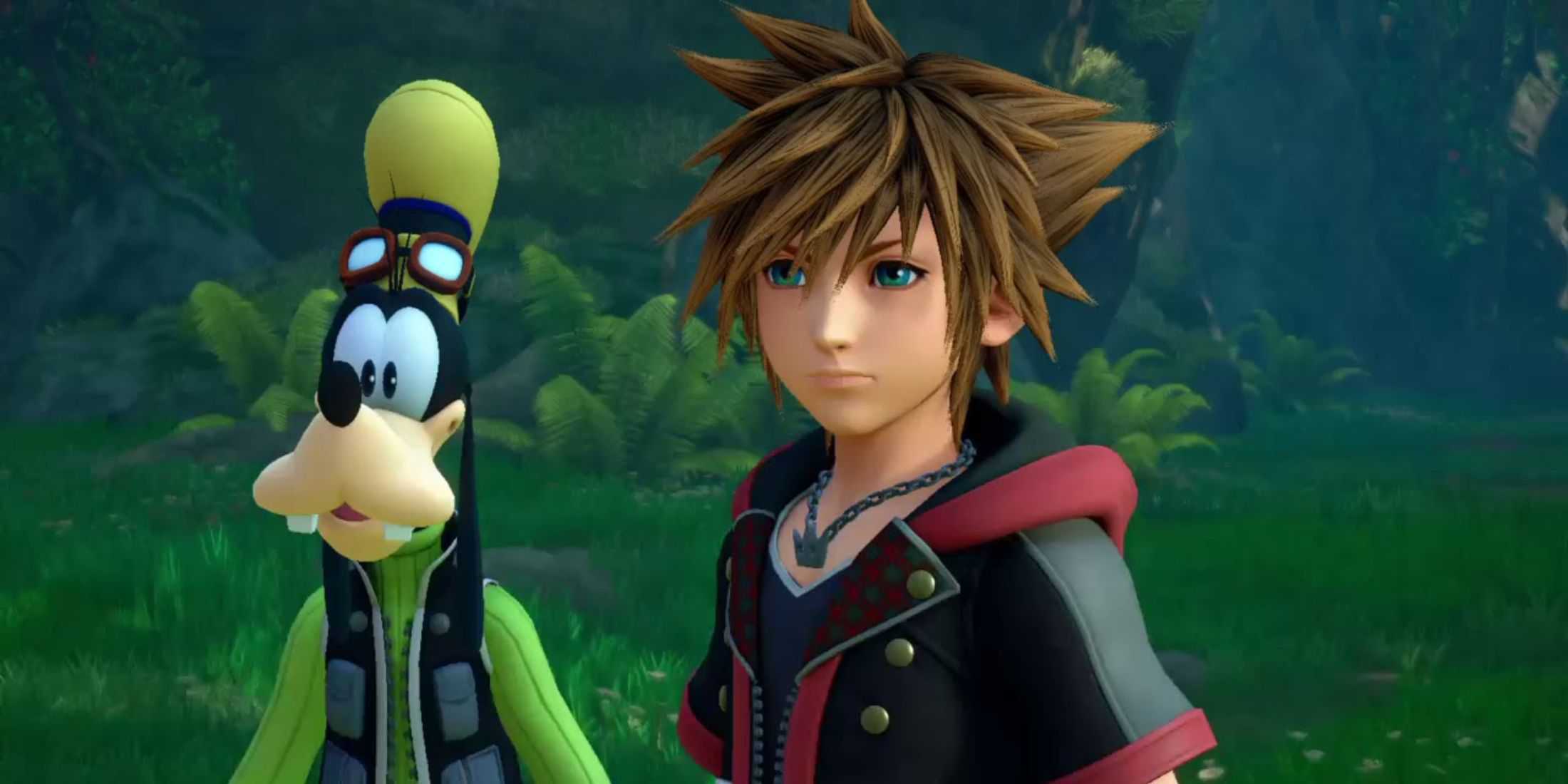 An image of Sora and Goofy from Kingdom Hearts 3