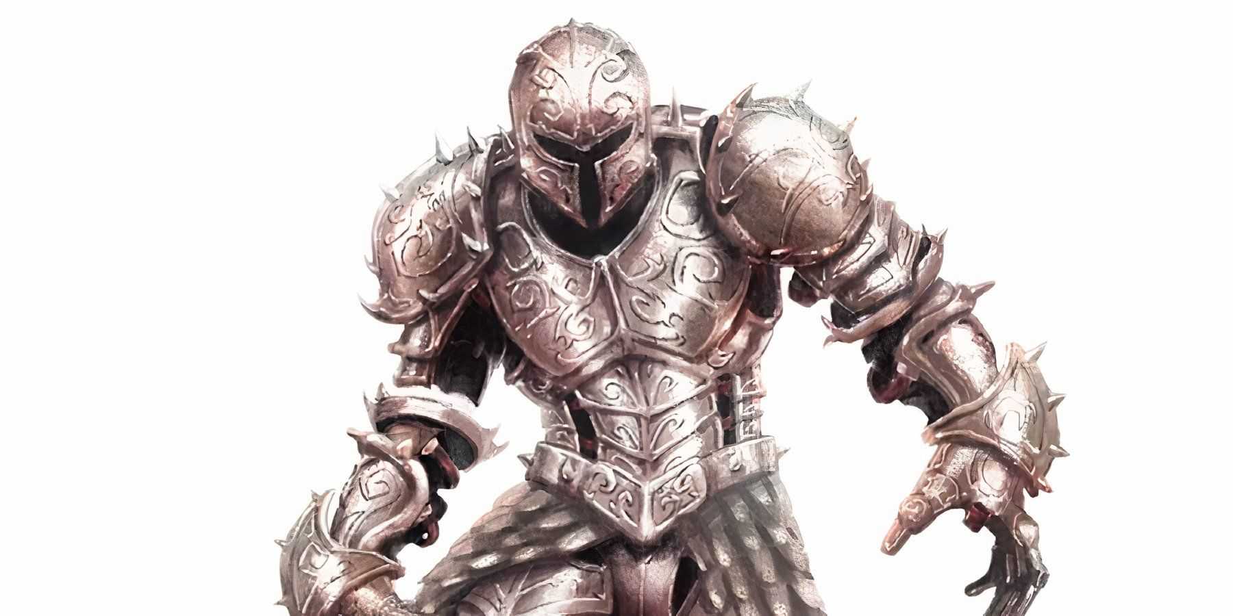 Armadura animada de Dungeons and Dragons assume pose ameaçadora