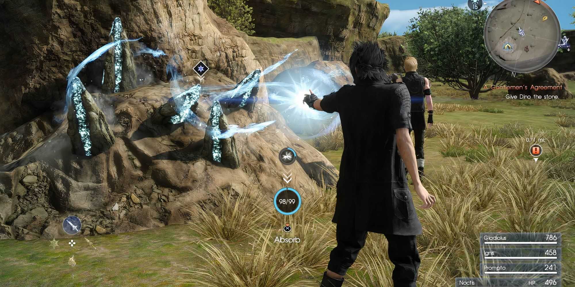 Absorbing magic in Final Fantasy 15