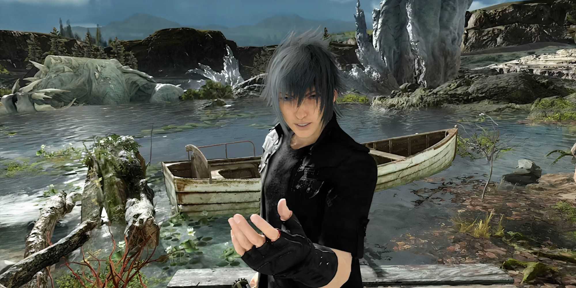 Noctis in Monster of the Deep Final Fantasy 15