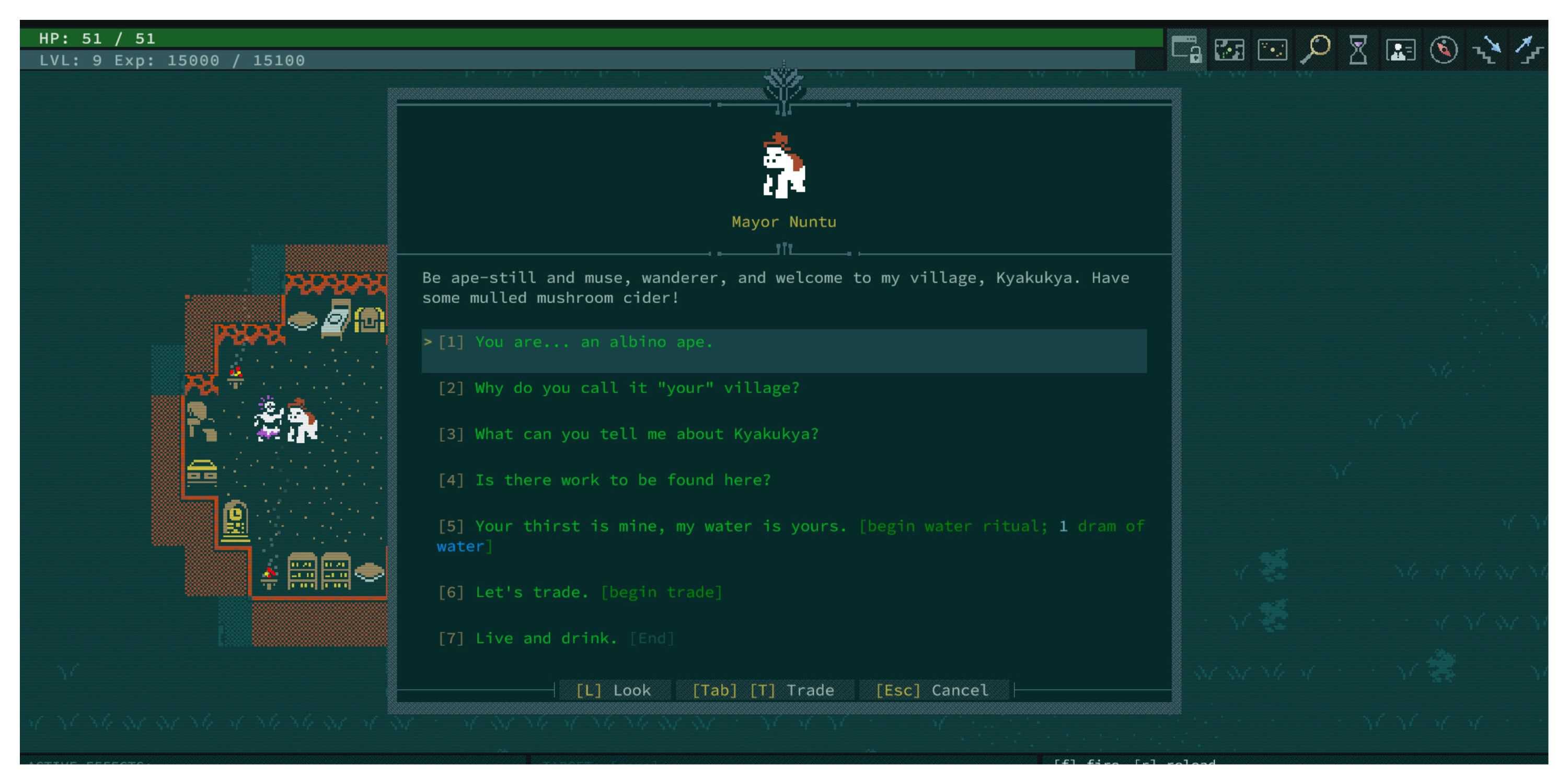 Caves Of Qud - Steam Screenshot (Talking To An NPC)