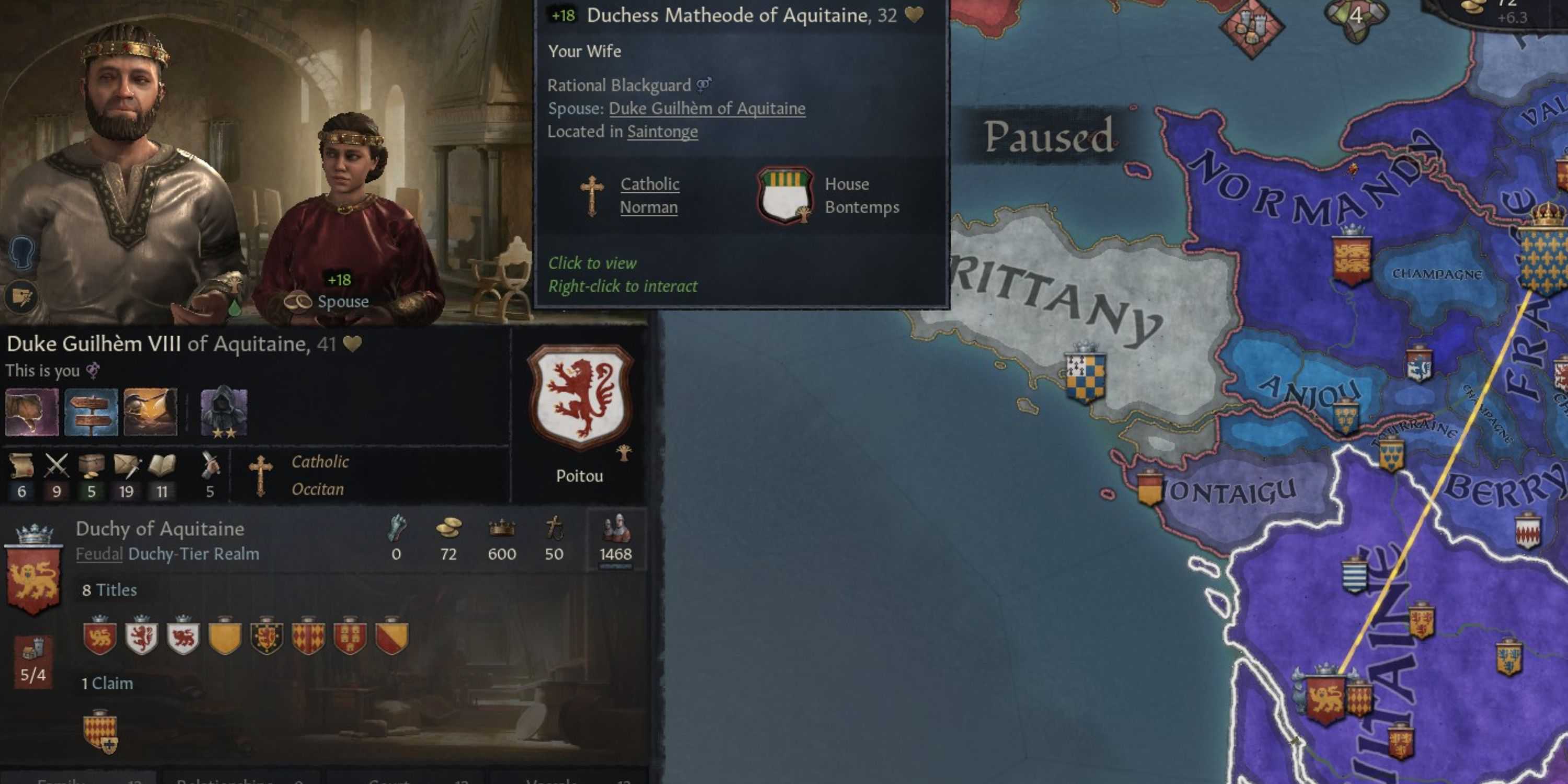 Guilhem VIII De Poitou, Duke Of Aquitaine in Crusader Kings 3