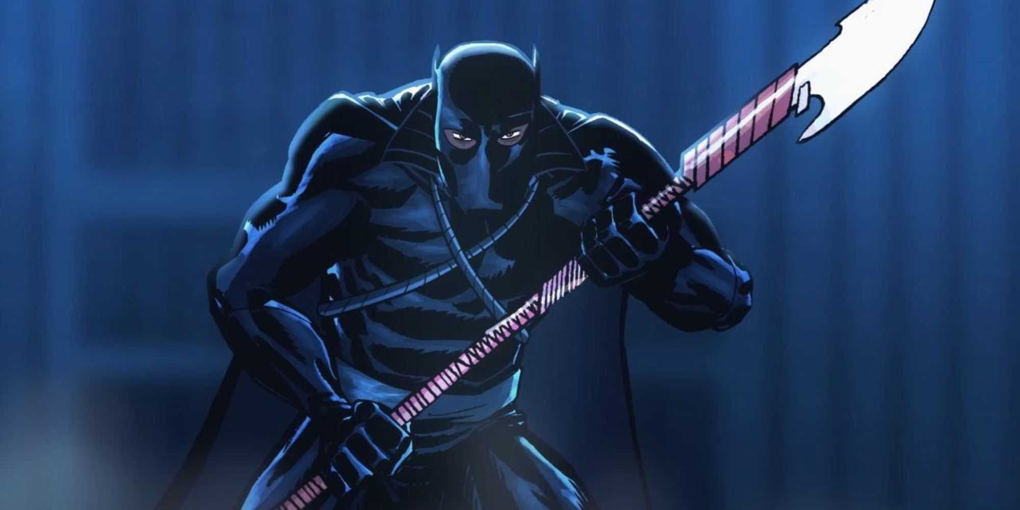 T'Challa holding a spear