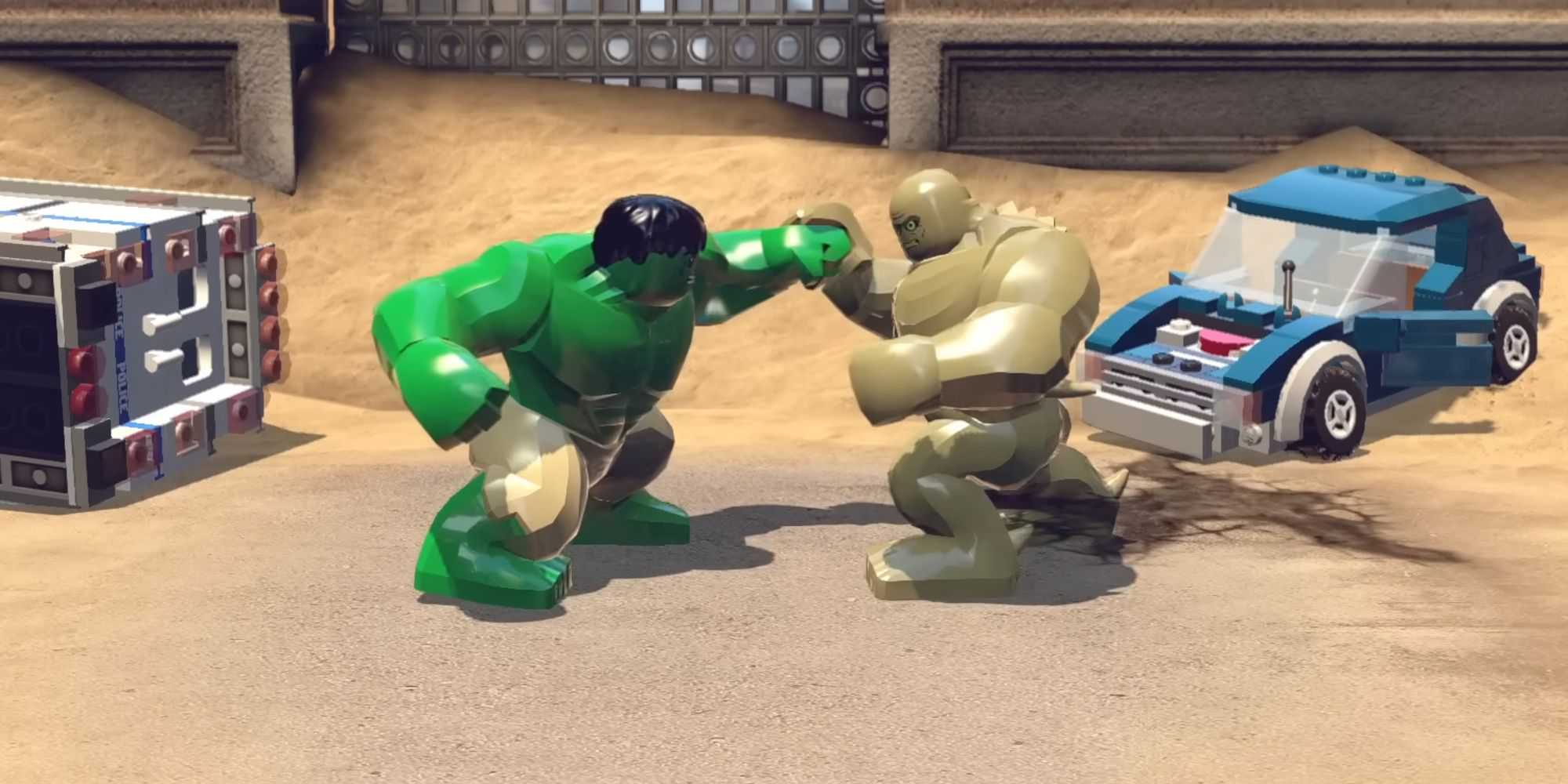 Hulk fighting Abomination in LEGO Marvel Super Heroes