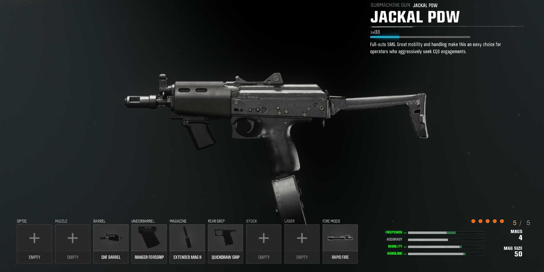 Captura de tela mostrando o melhor carregamento do Jackal PDW em Black Ops 6