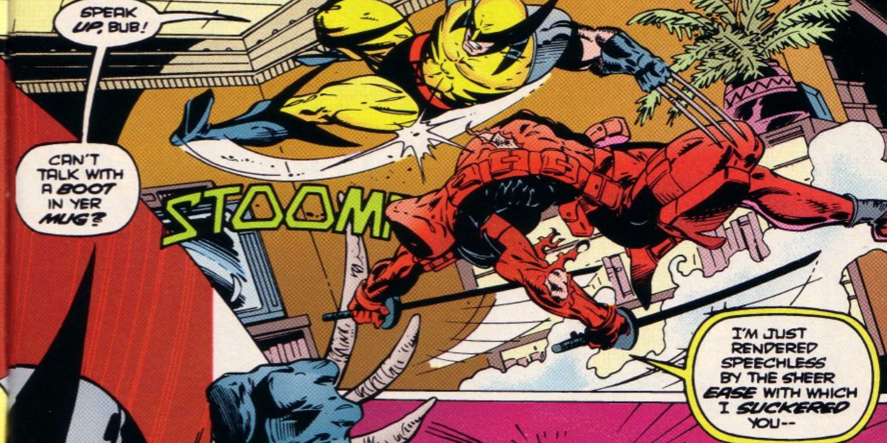 wolverine fighting deadpool