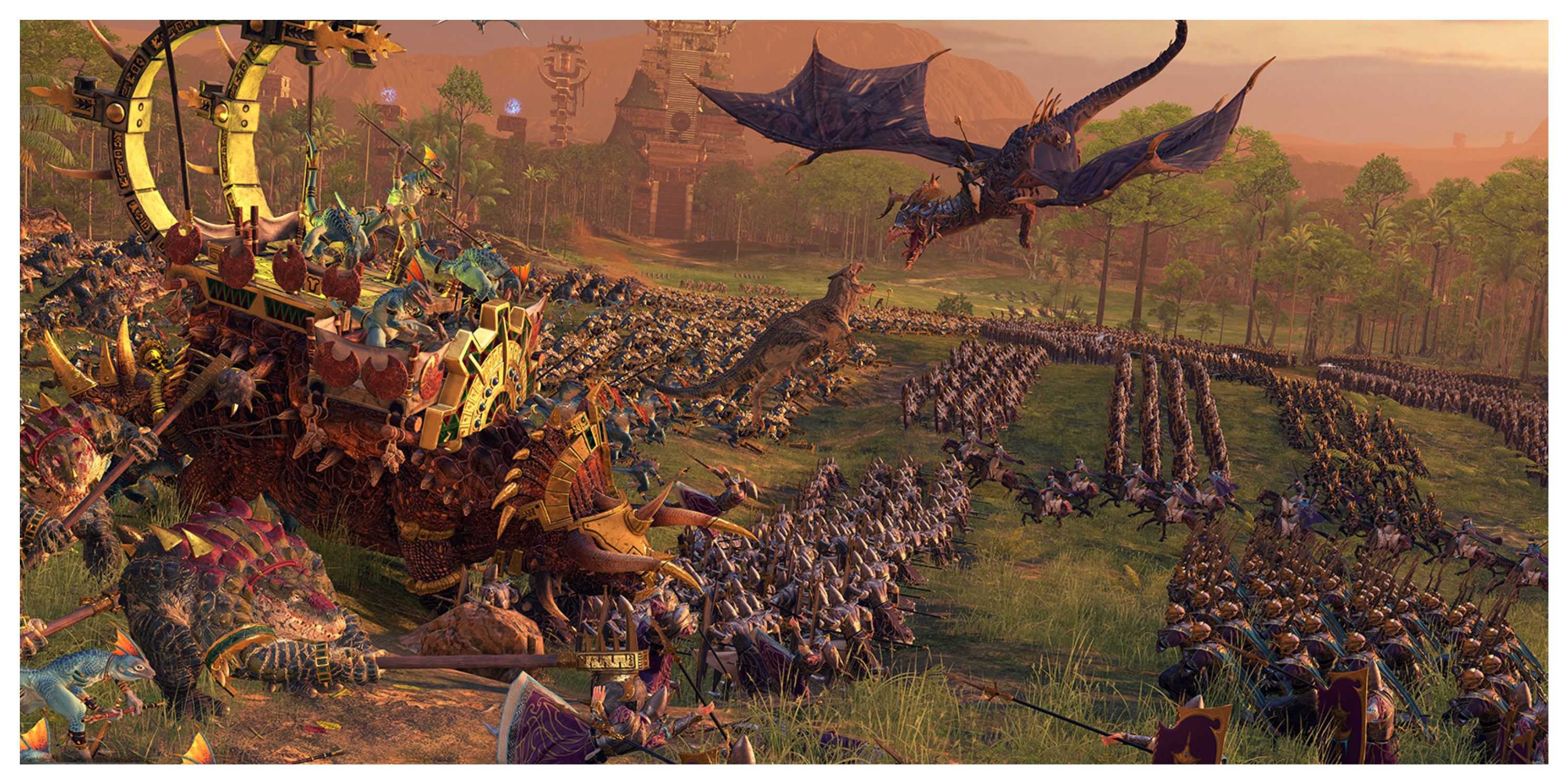 Total War: Warhammer 2 - Steam Screenshot (A Dragon Diving On An Army)