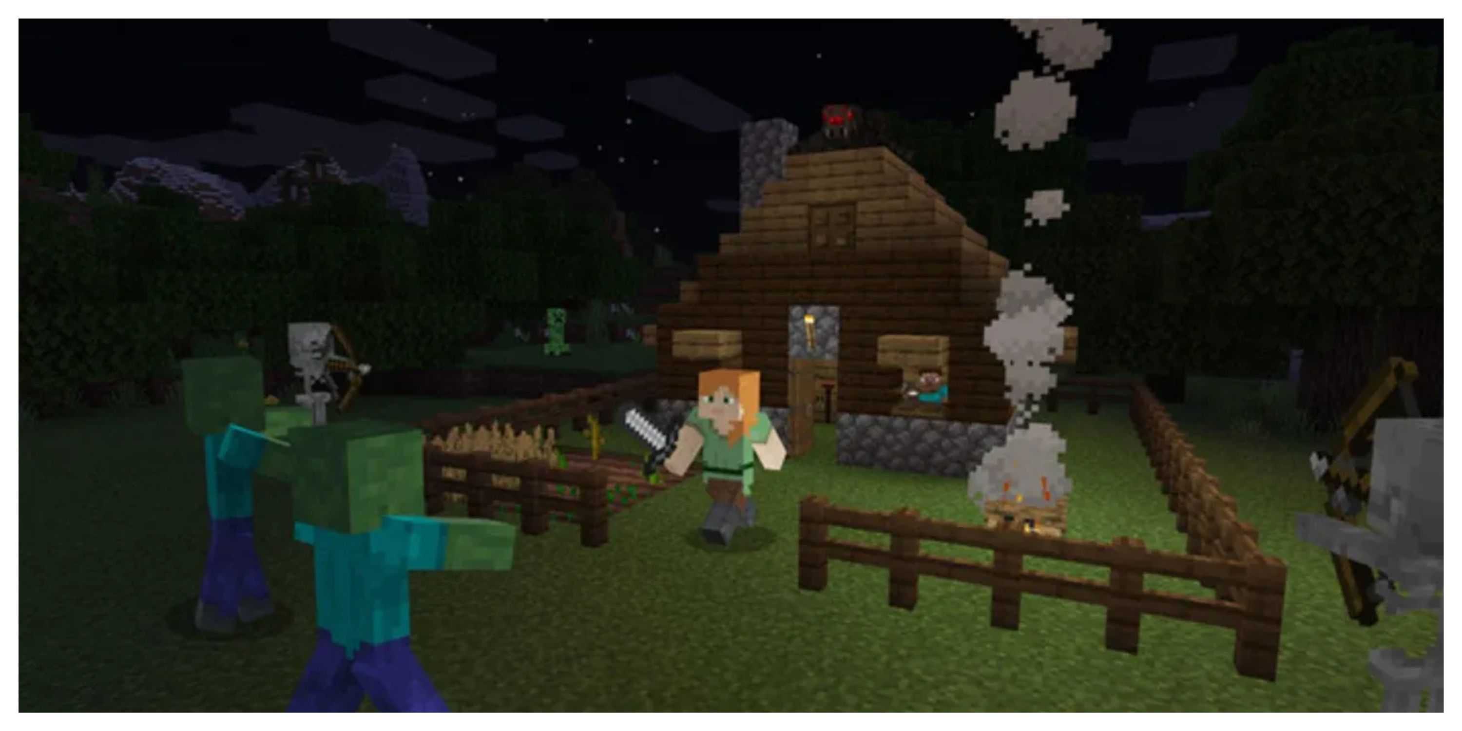 Minecraft - Steam Screenshot (A Player Defending Their House)