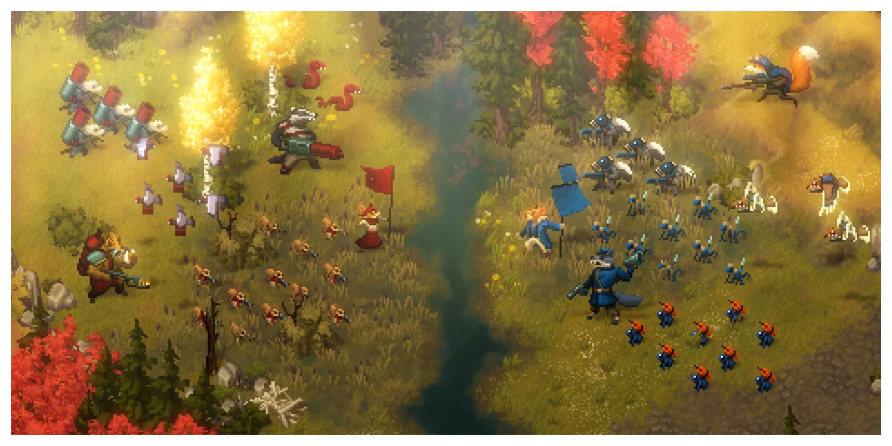 Tooth And Tail - Steam Screenshot (Two Armies Facing Each Other)