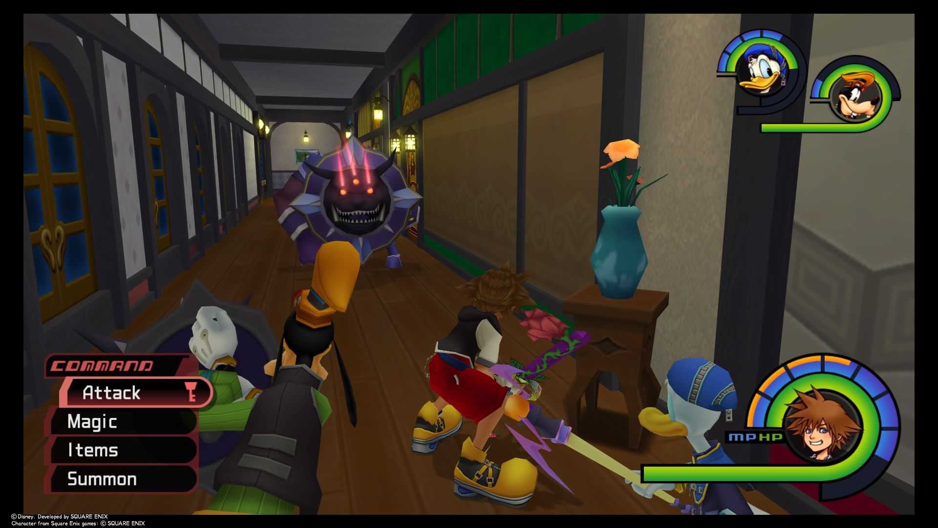 mix final de Kingdom Hearts - encontrando um Heartless em um corredor