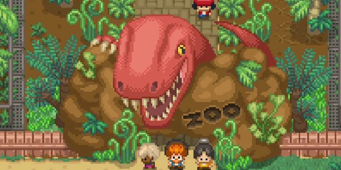 A dinosaur in Let's Build a Zoo