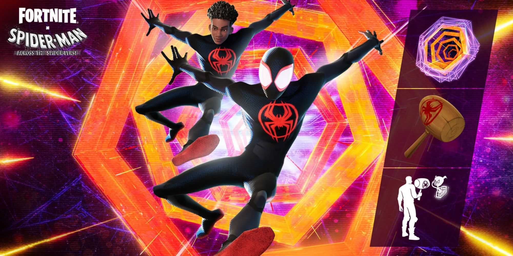 imagem promocional do conjunto completo de miles morales