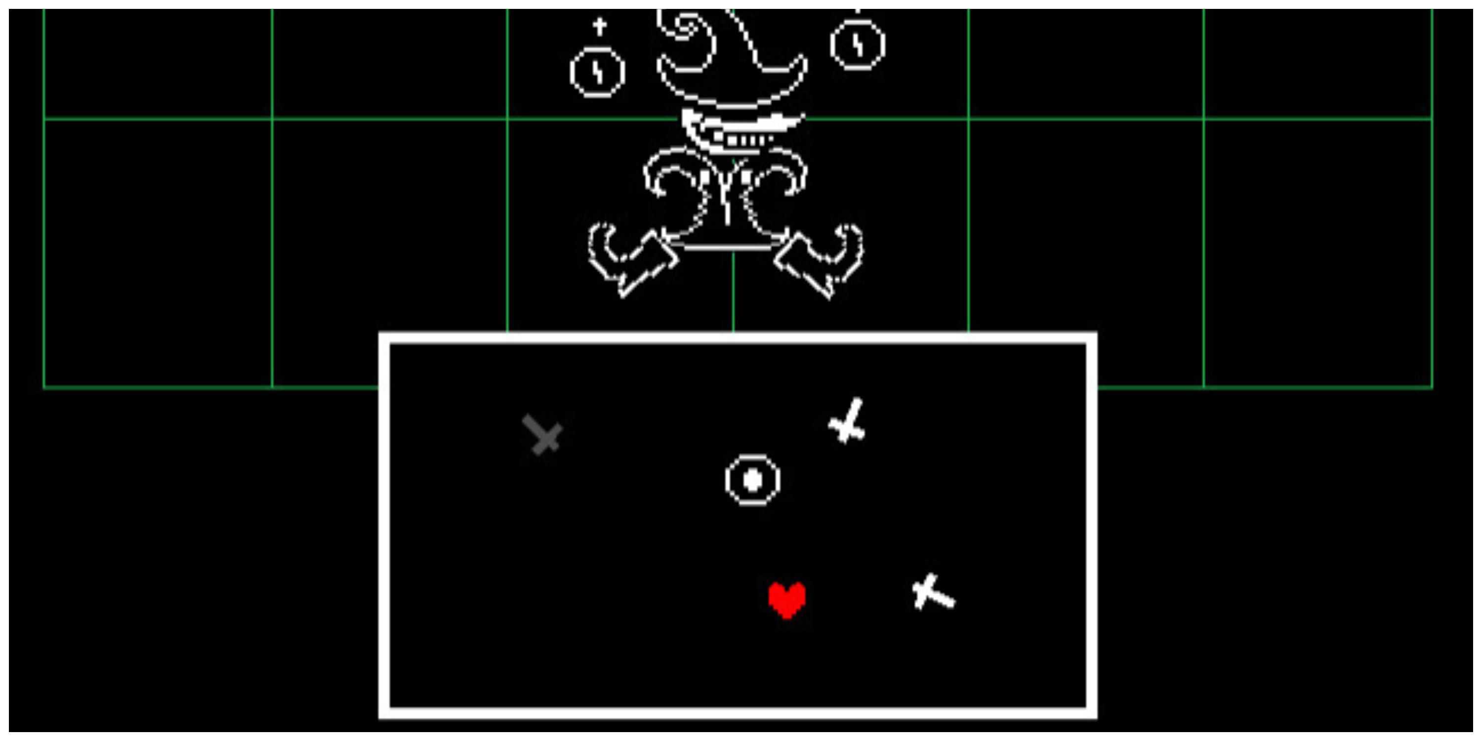 Fighting an enemy in Undertale