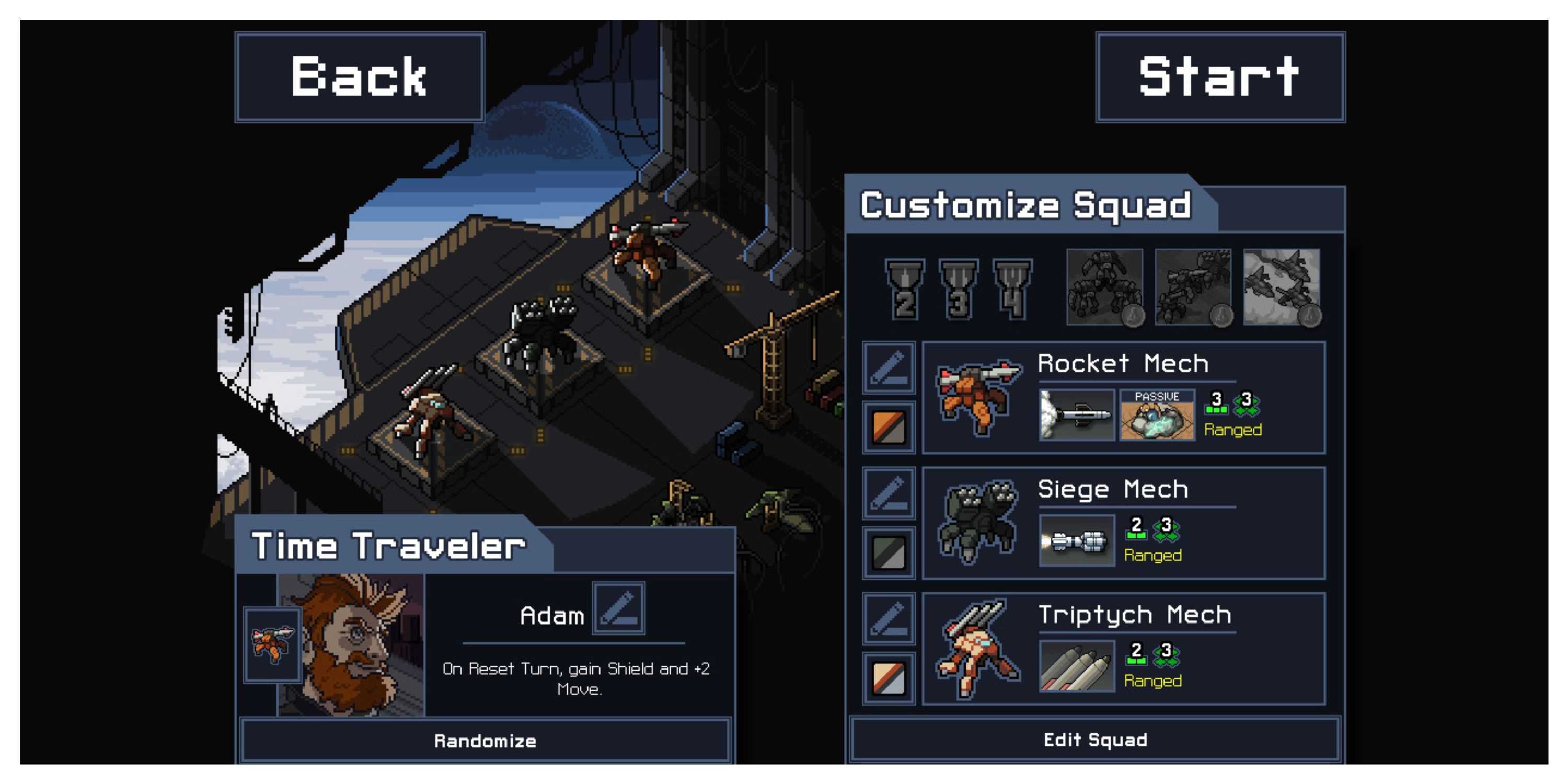 Into The Breach - Steam Screenshot (Customizing A Squad)