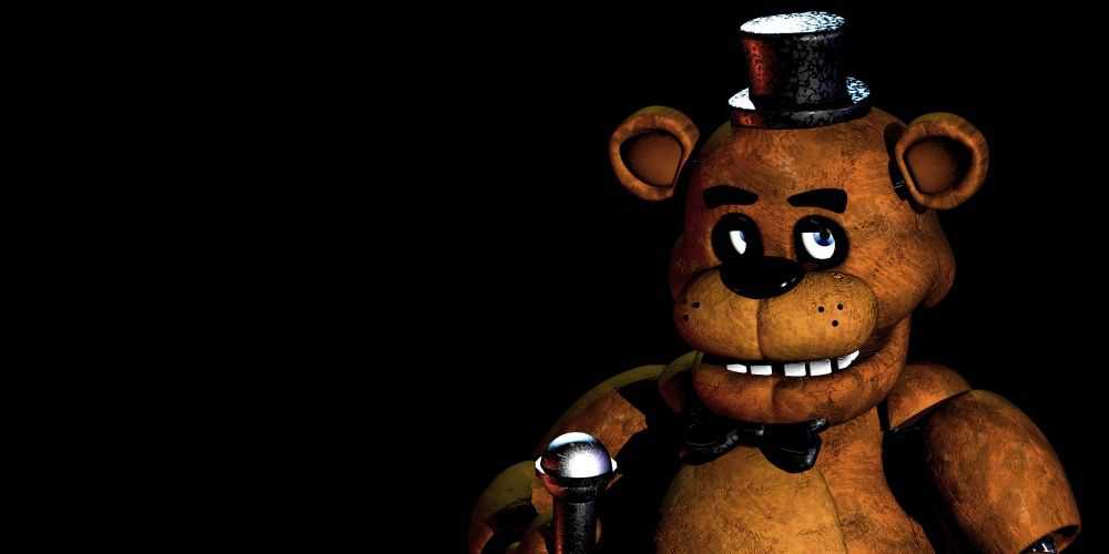 8 franquias de terror com mais jogos Cinco noites no urso animatrônico de Freddy parecendo malvado