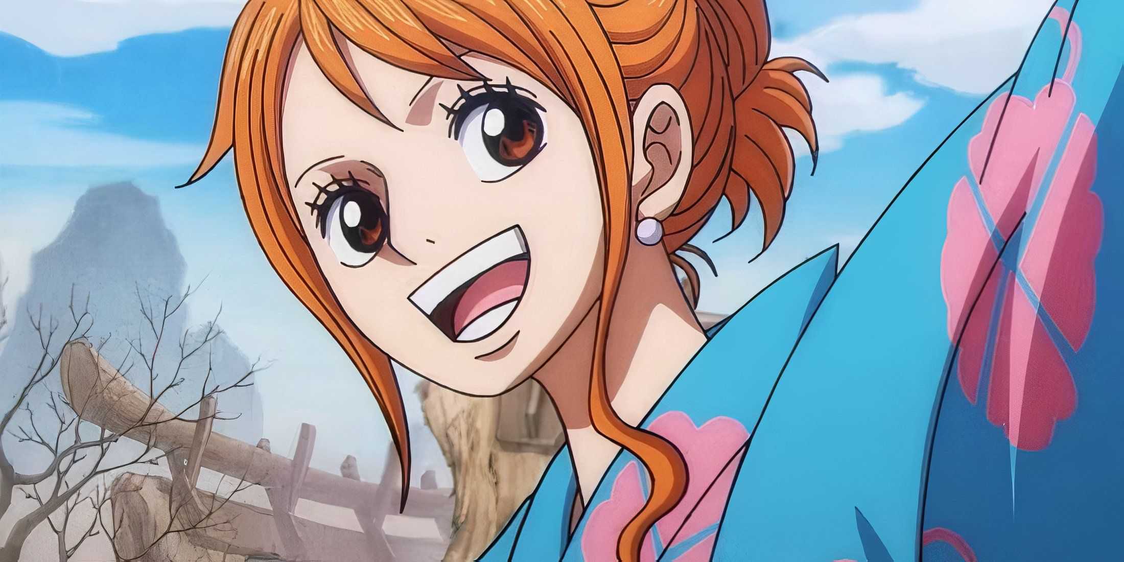 Nami during the Wano arc in a kimono