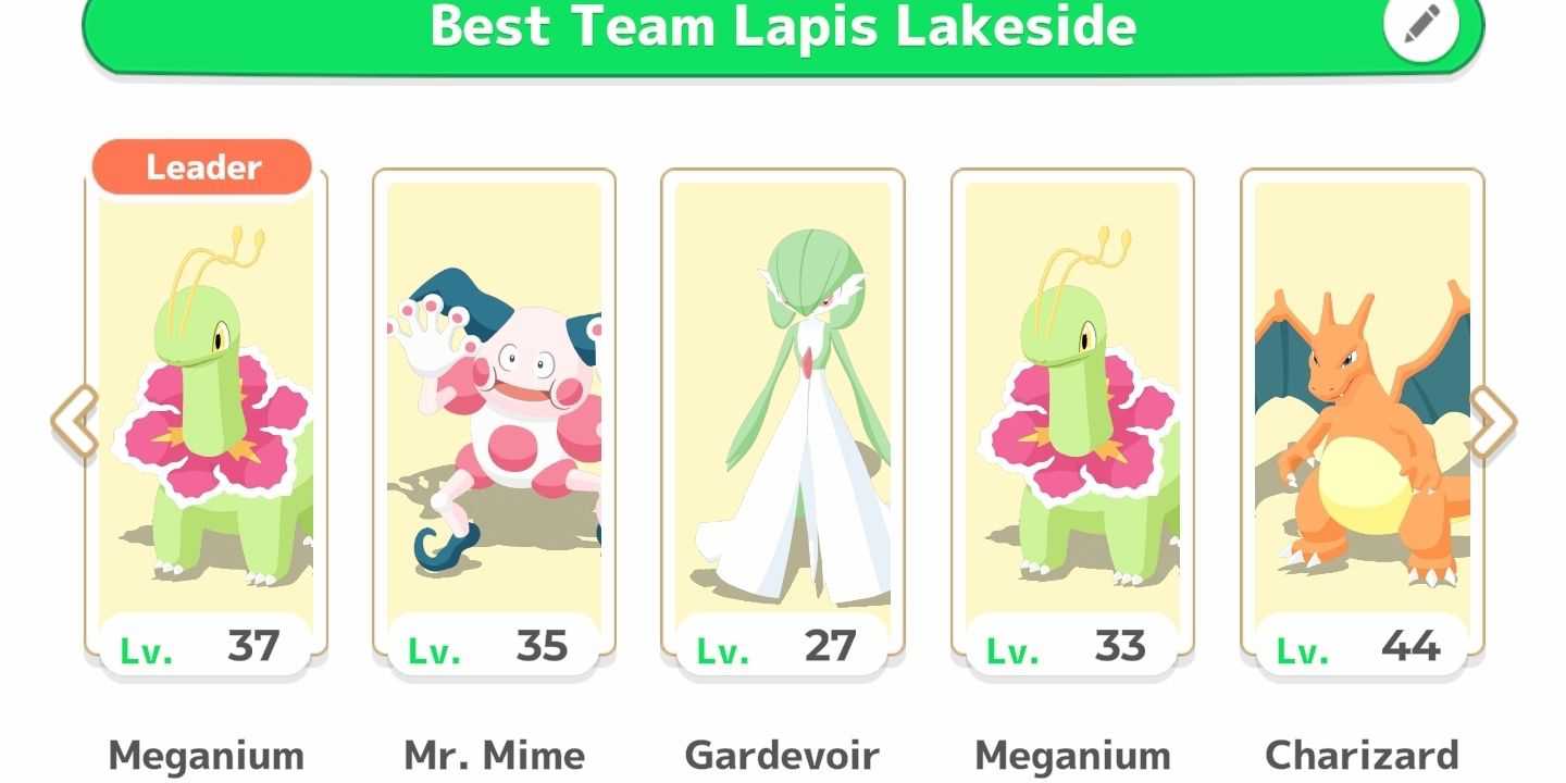 Melhor equipe para Lapis Lakeside em Pokemon Sleep