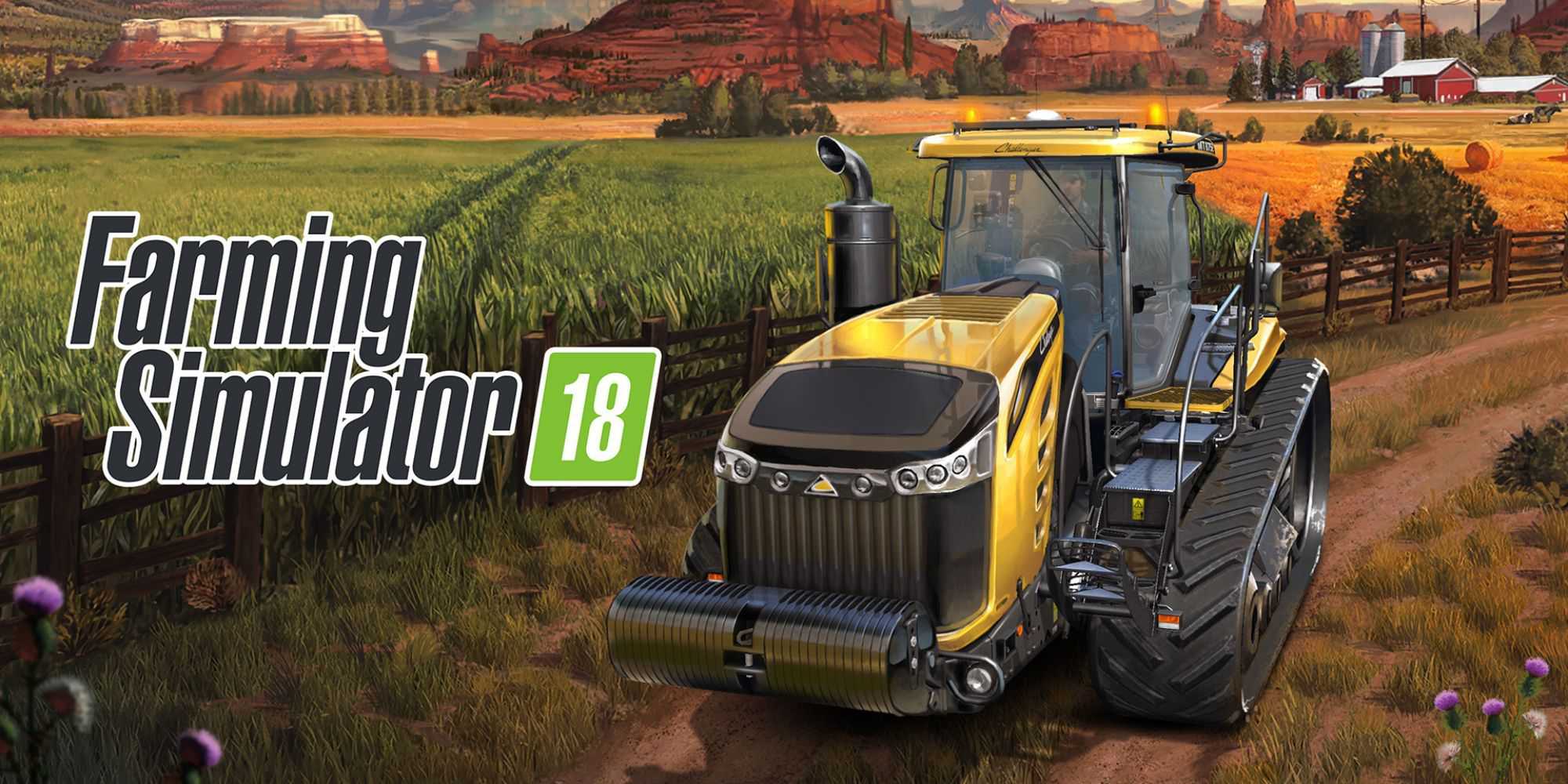 A imagem da capa do Farming Simulator 18