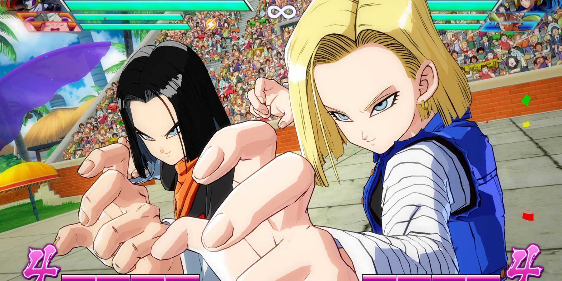 Android 18 performing her Accel Dance with Android 17