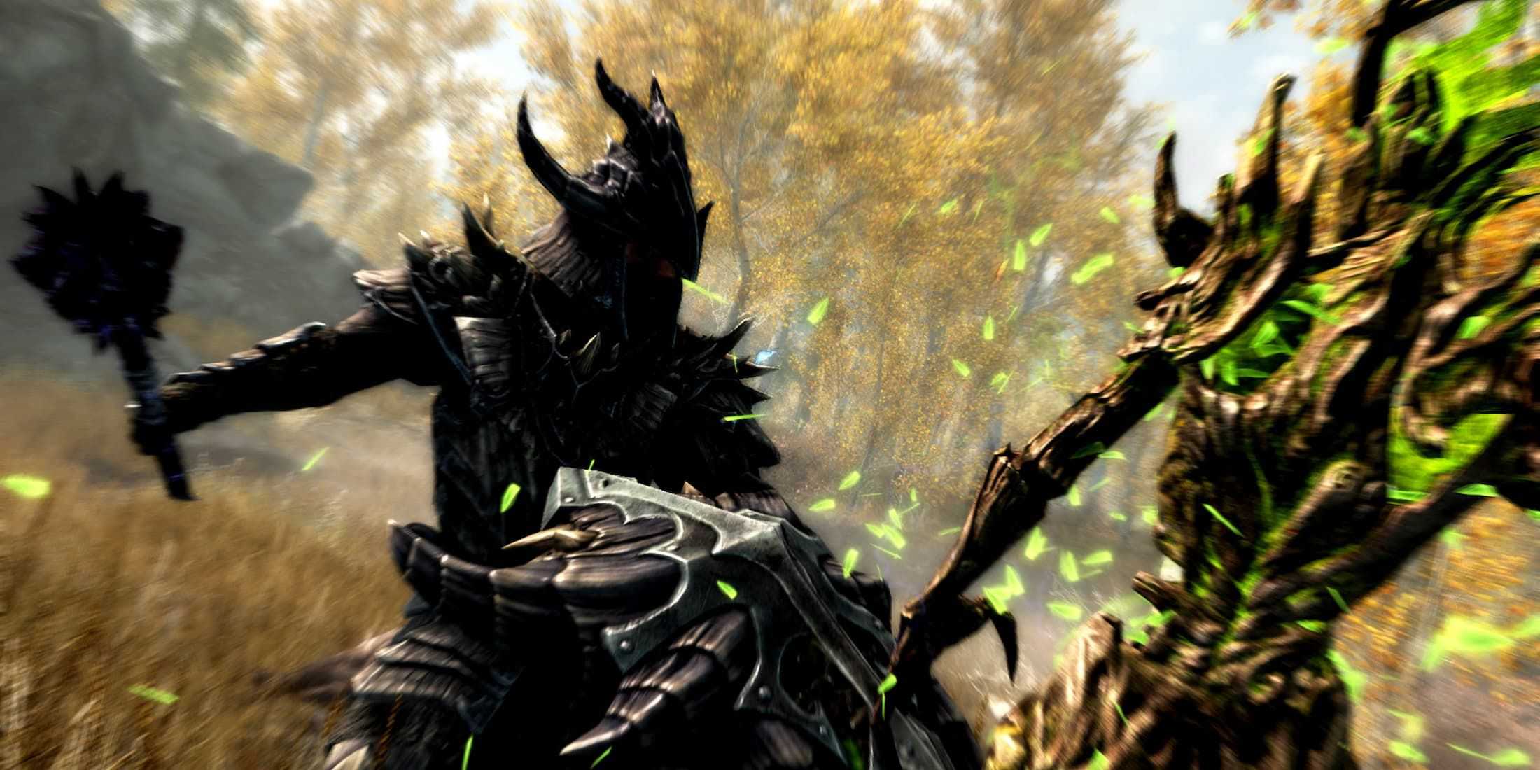 Fighting a Spriggan in Skyrim