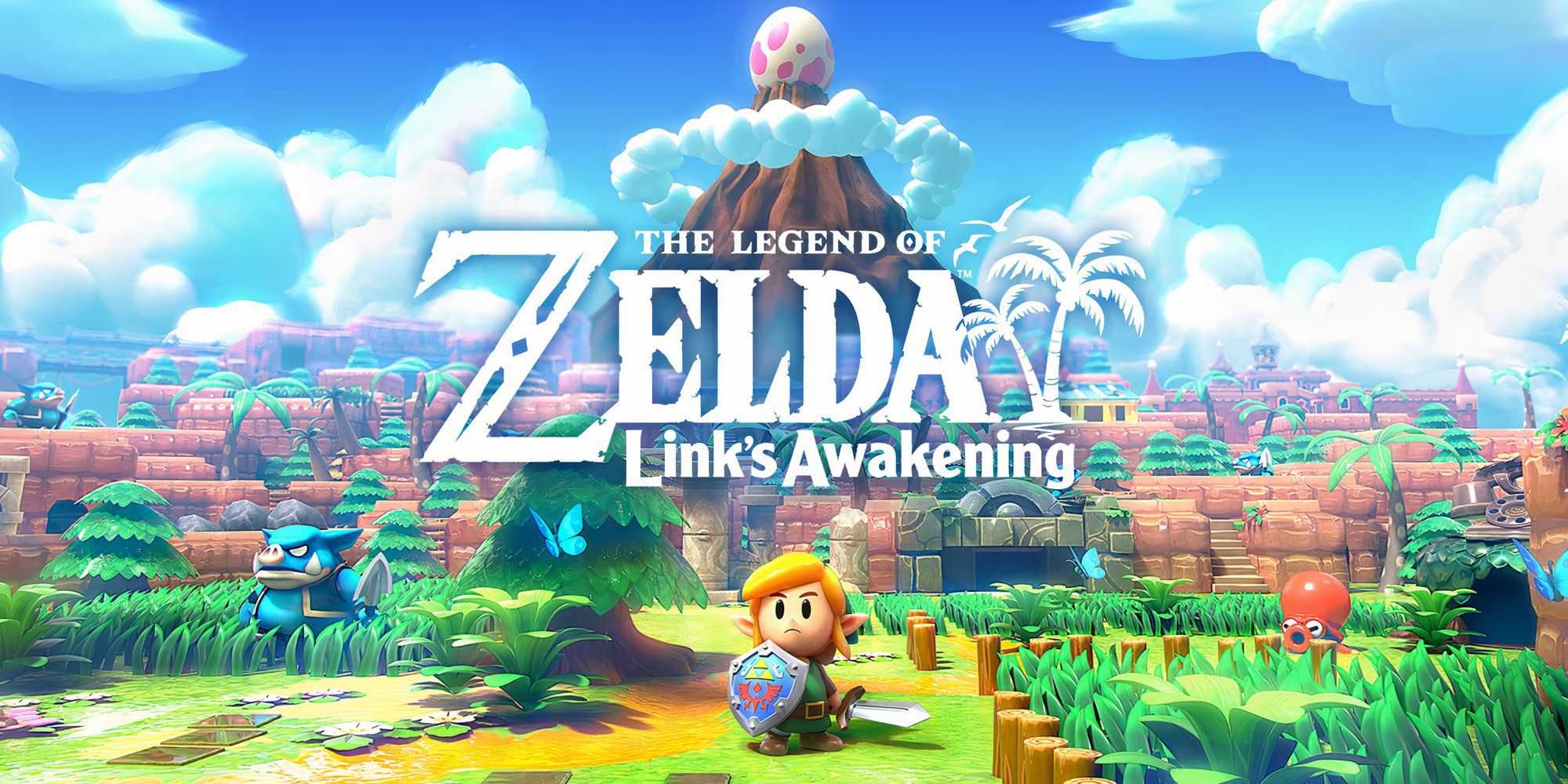 Arte promocional com personagens de The Legend Of Zelda Link's Awakening (2019)