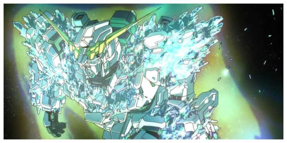 O Modo Cristal Luminoso do Unicórnio Gundam