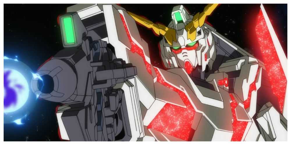 O Unicorn Gundam atirando com o Beam Magnum em NTD