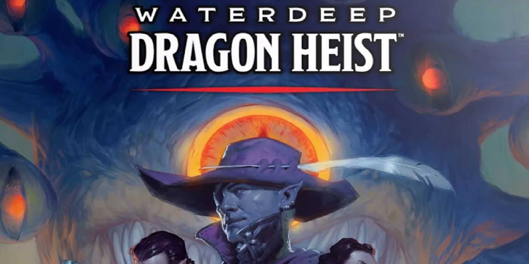 A capa do módulo de campanha Waterdeep: Dragon Heist para D&D por Tyler Jacobson