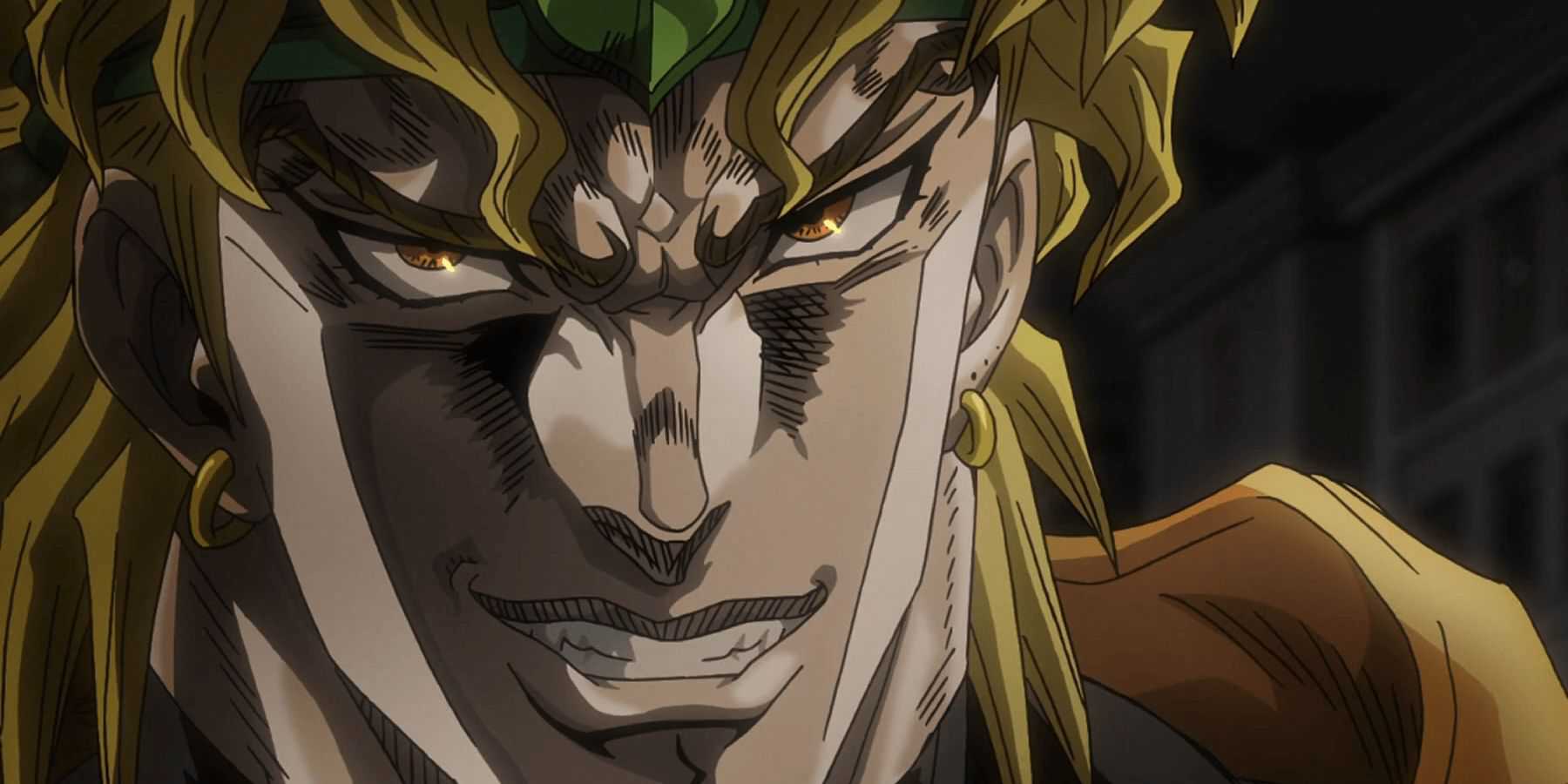 Jojo's Bizarre Adventure DIO smiling in JoJo Part 3